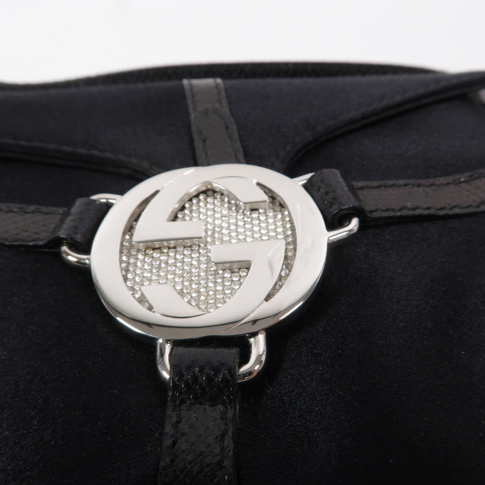 GUCCI 絲質/蜥蜴皮革Hand Bag手挽袋