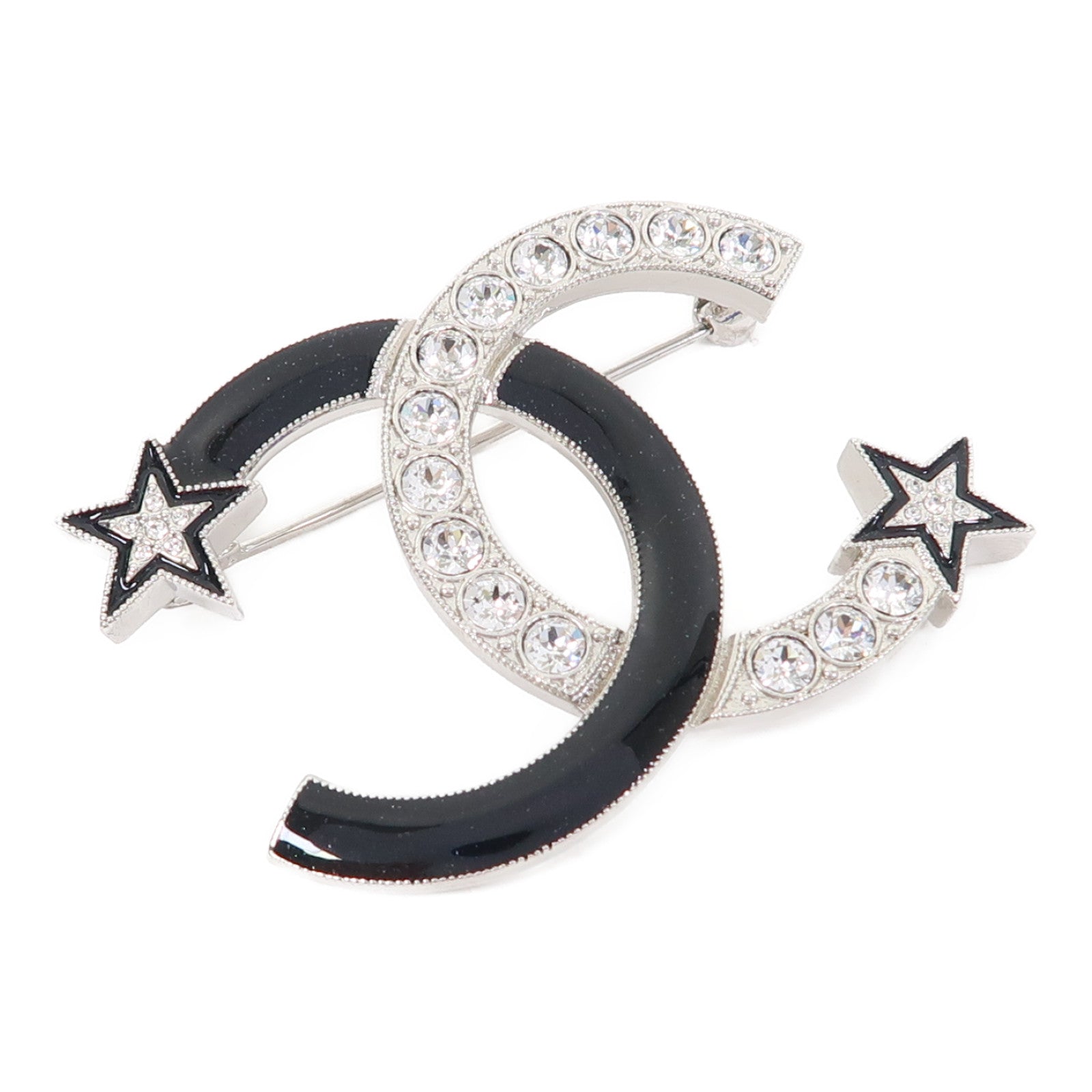 CHANEL 金屬Brooch胸針銀色/黑色