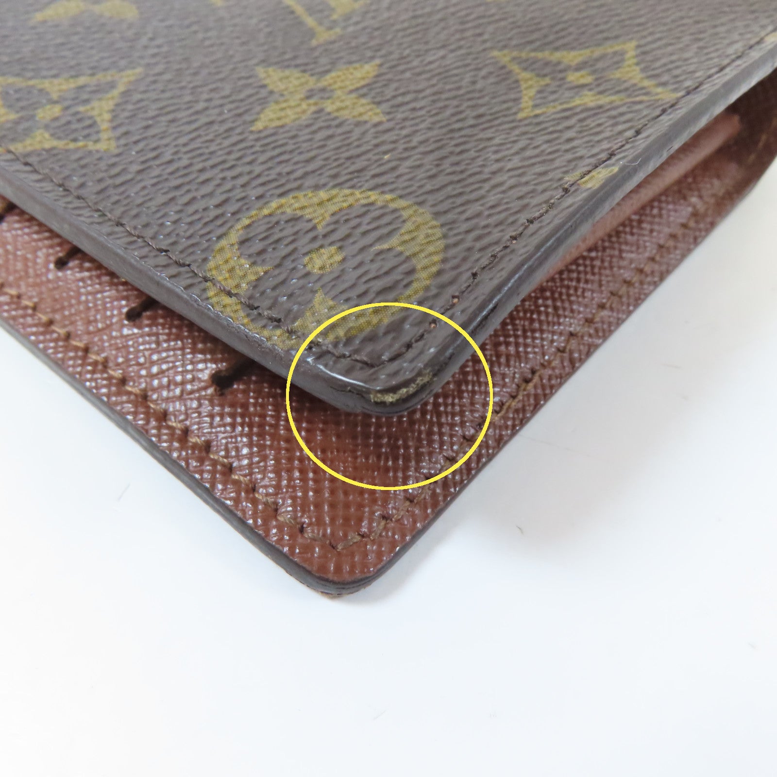 LOUIS VUITTON Monogram Brazza Long Wallet金扣長錢包啡色