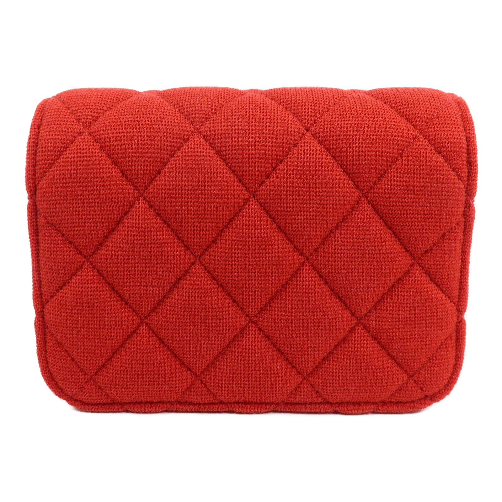 CHANEL Jersey Fabric Mini Flap Clutch With Chain鏈帶肩背袋