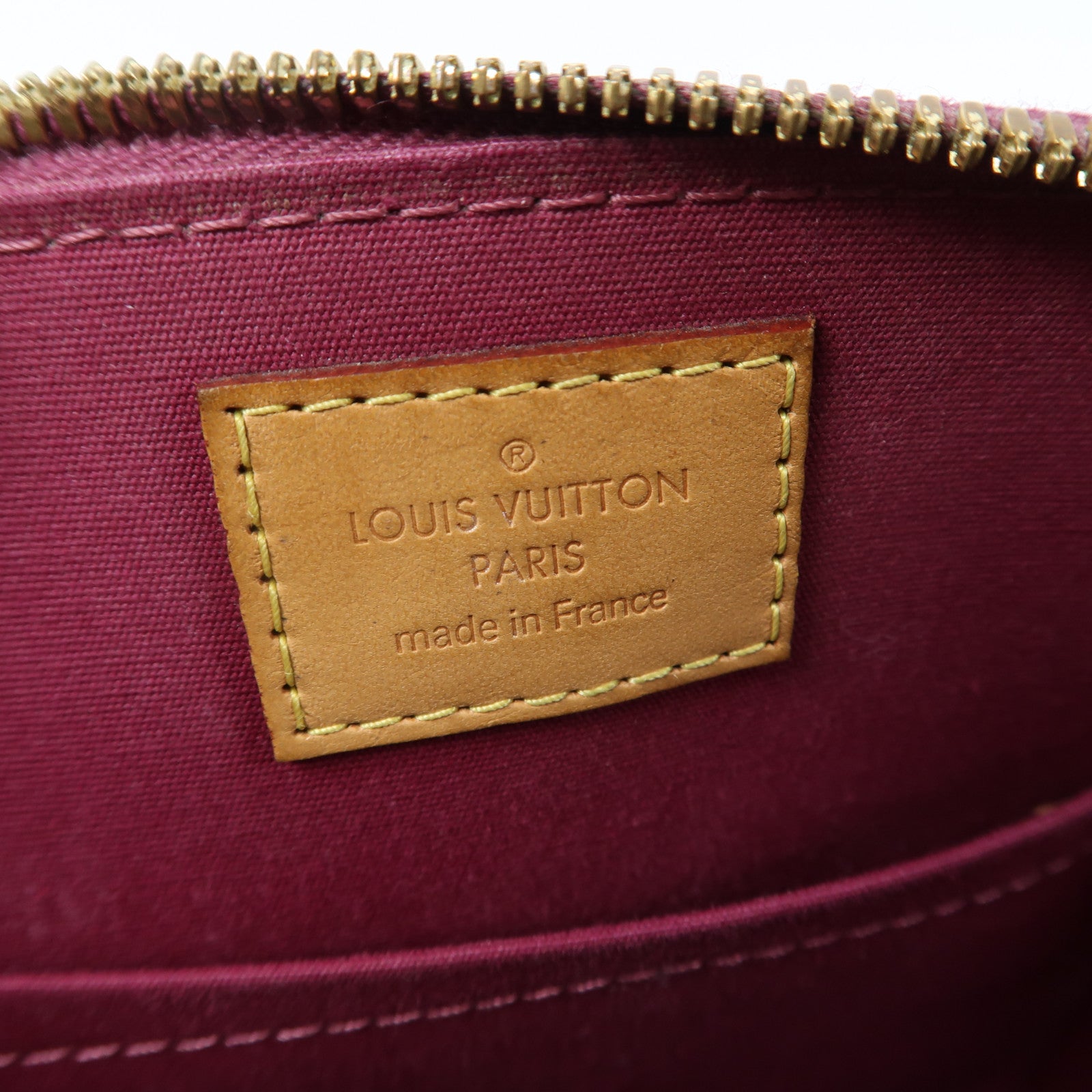 LOUIS VUITTON Vernis Alma BB金扣手挽肩背兩用袋紅色