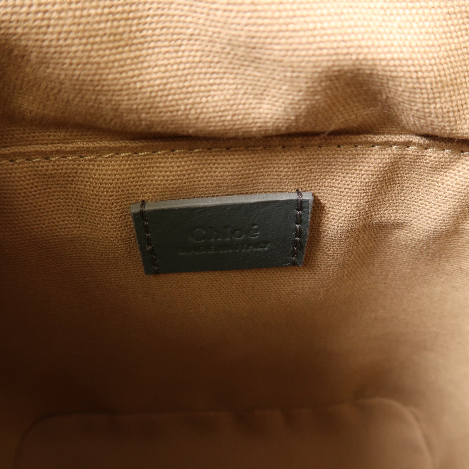 Chloe 牛皮皮革Bucket Bag金扣手挽肩背兩用袋深綠松石色