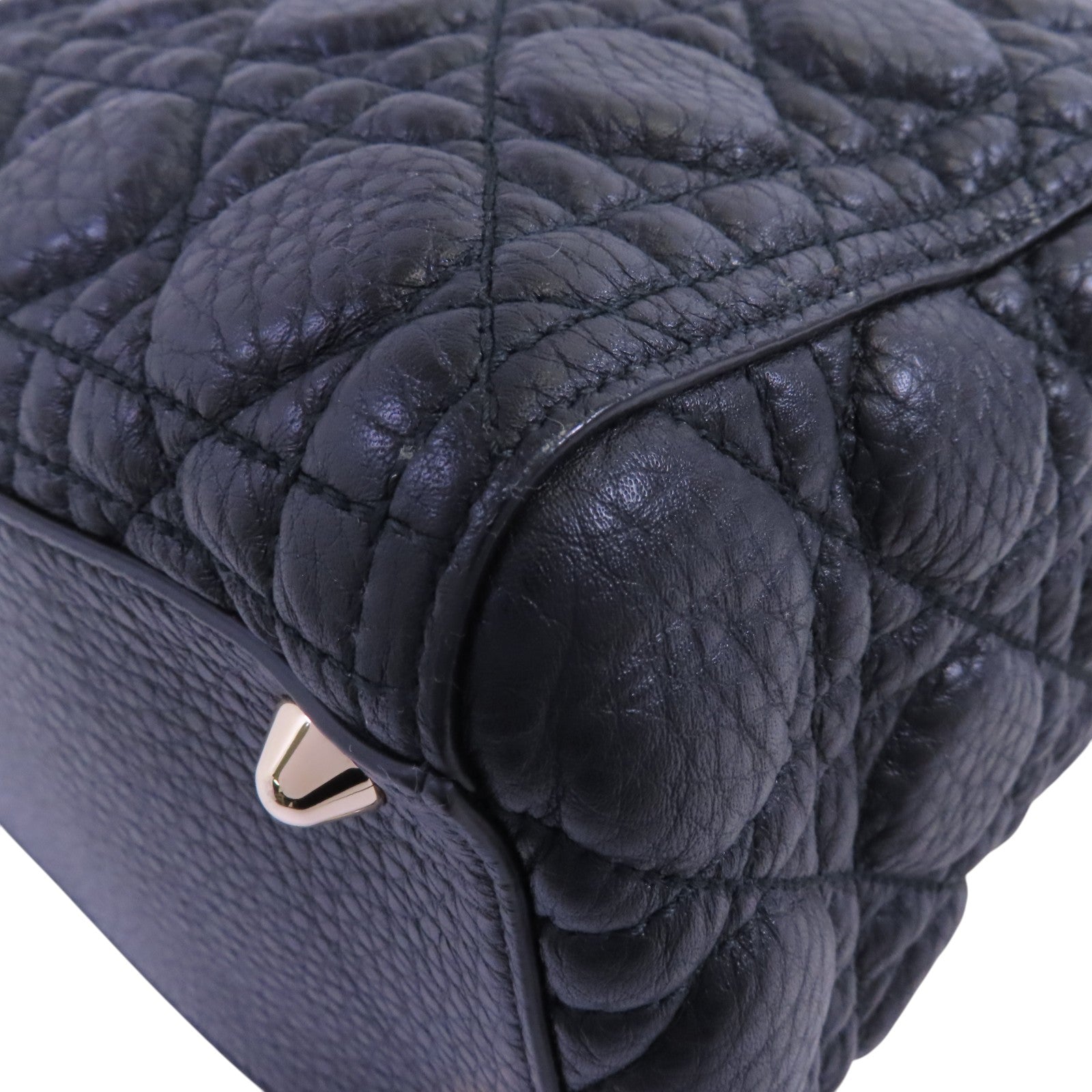 Dior 牛皮皮革Lady Dior Large金扣手挽肩背兩用袋