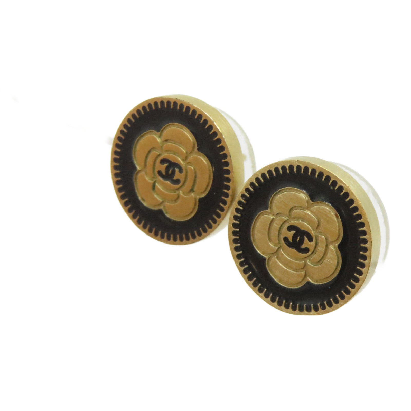 CHANEL 金屬Earrings耳環金色/黑色