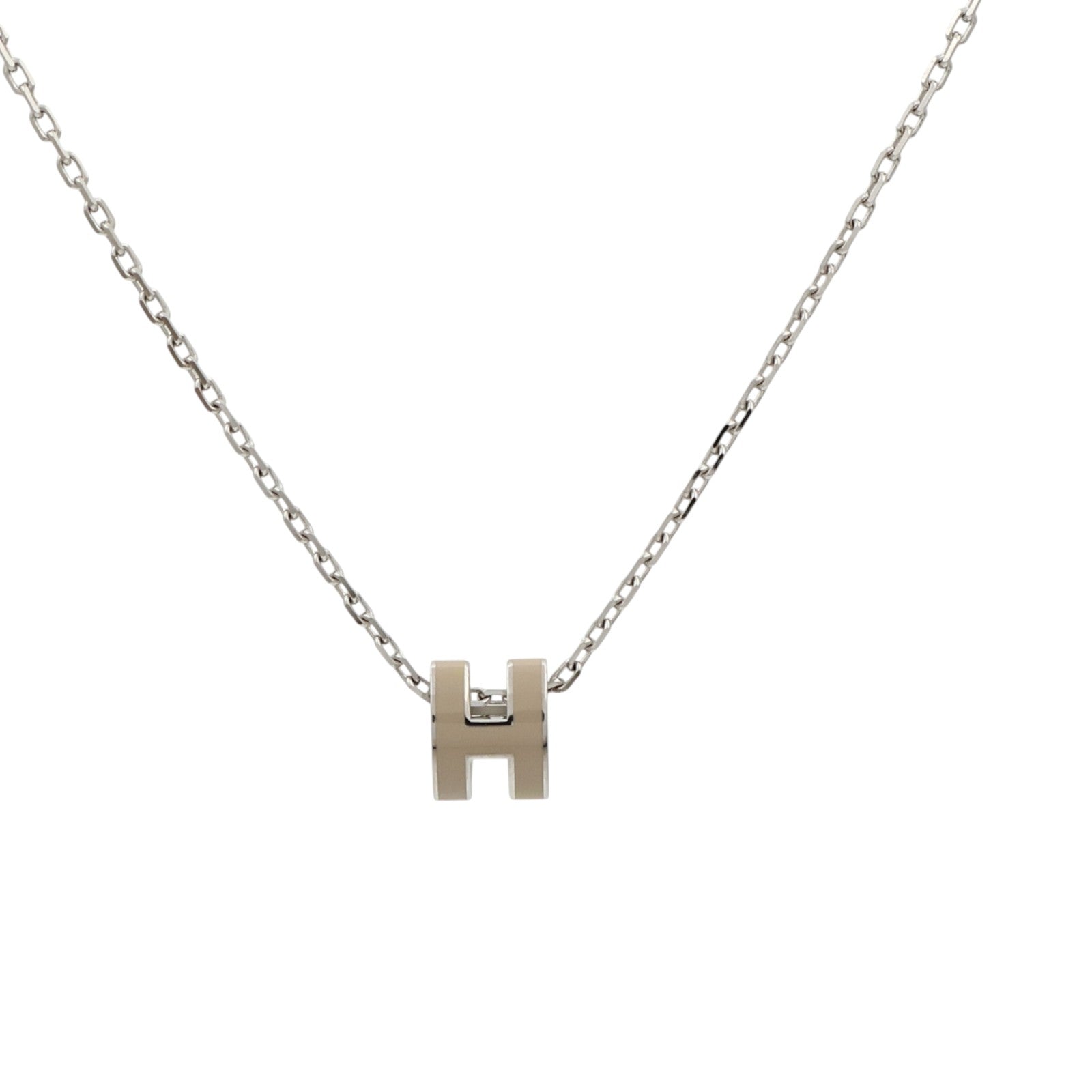 HERMES 金屬/琺瑯Mini Pop H Necklace項鍊Chai