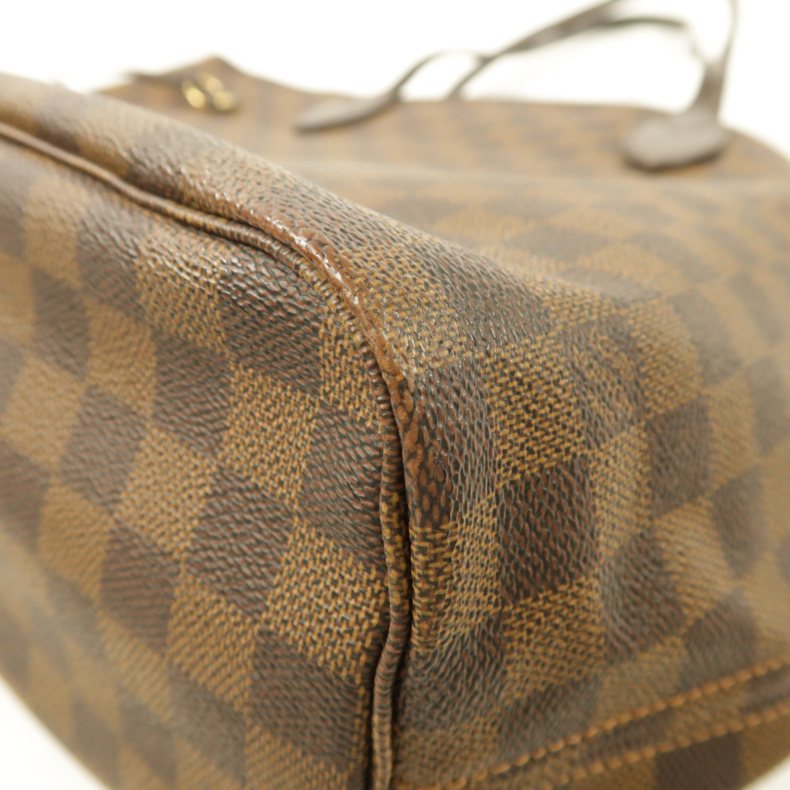 LOUIS VUITTON Damier Neverfull MM金扣手挽袋/肩背袋