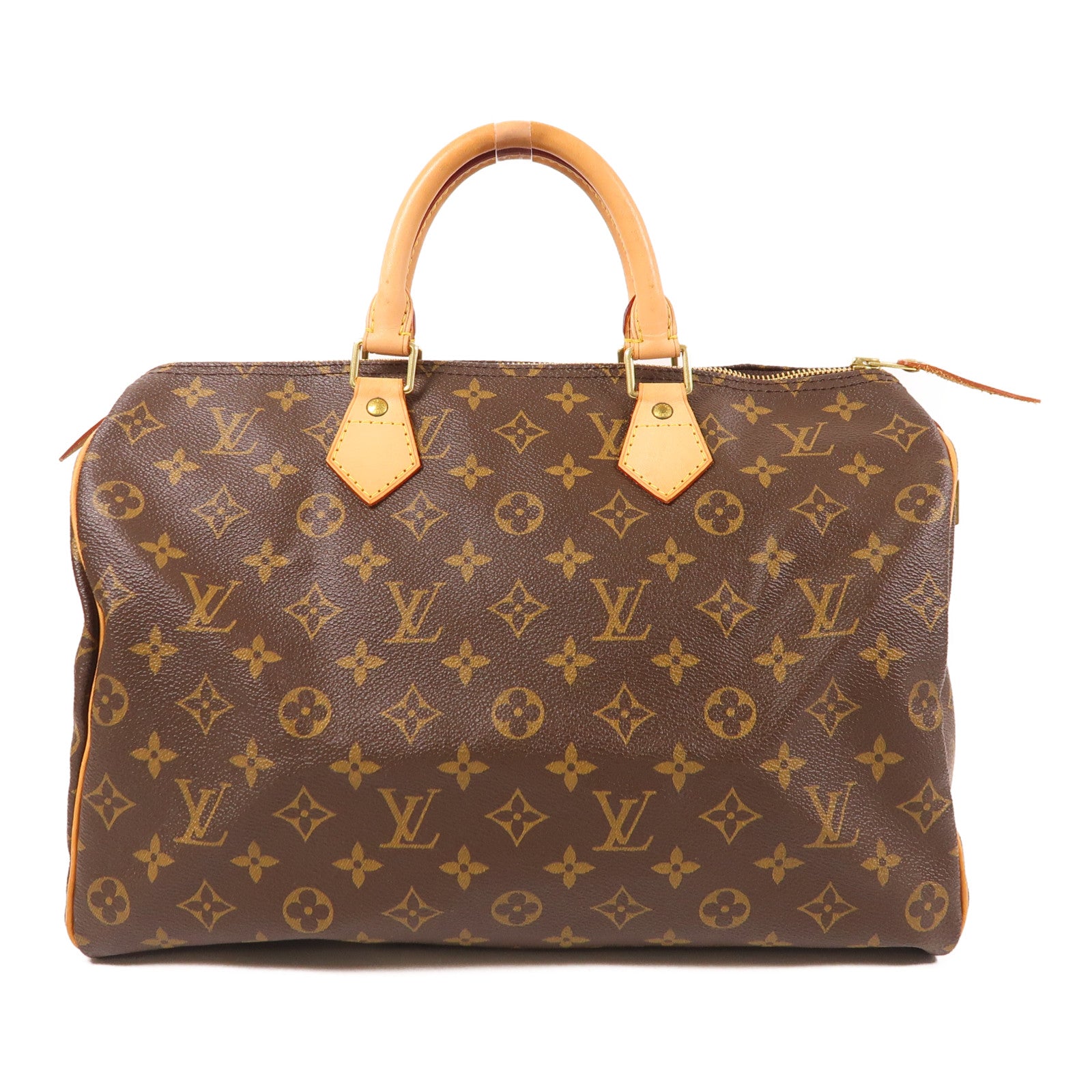 LOUIS VUITTON Monogram Speedy 35金扣手挽袋
