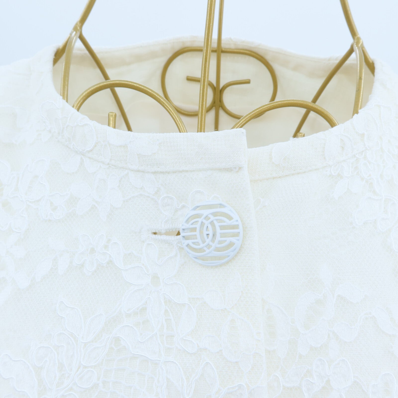 CHANEL Polyester/Cotton Look 61 Collarless Jacket外套