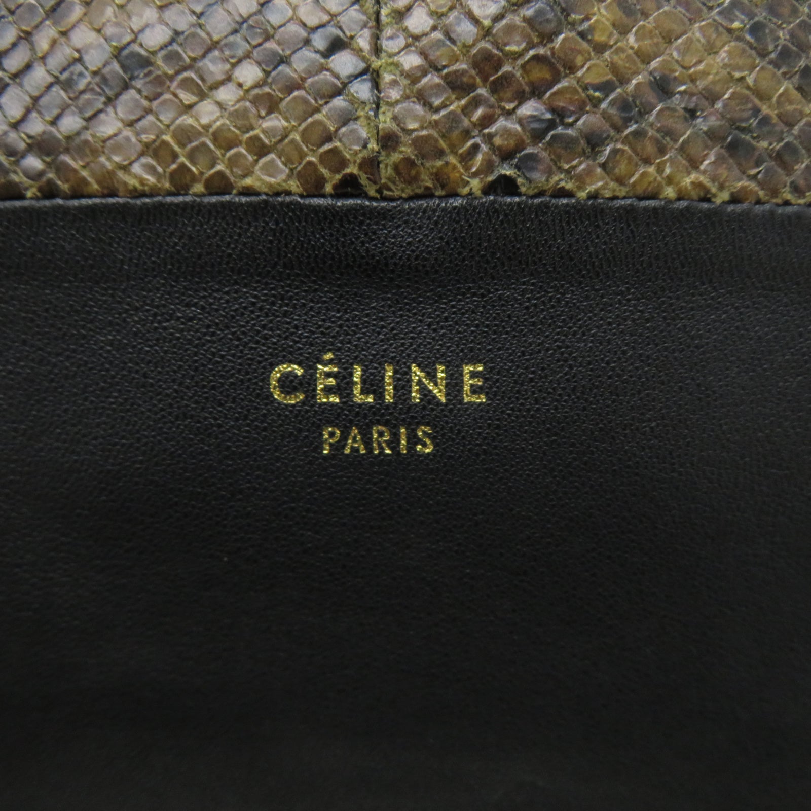 CELINE 【激減優惠】蛇皮皮革/羊皮皮革Cabas Hobo肩背袋黑色/啡色