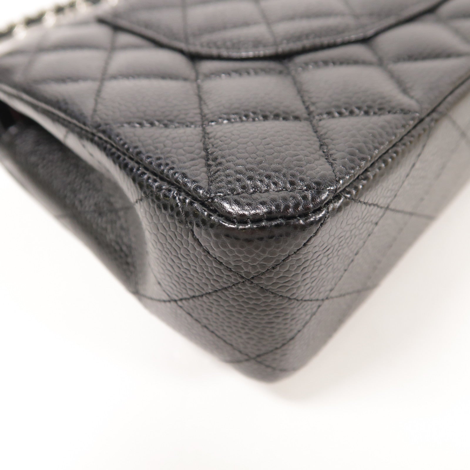 CHANEL 牛皮皮革Classic 25銀扣鏈帶肩背袋