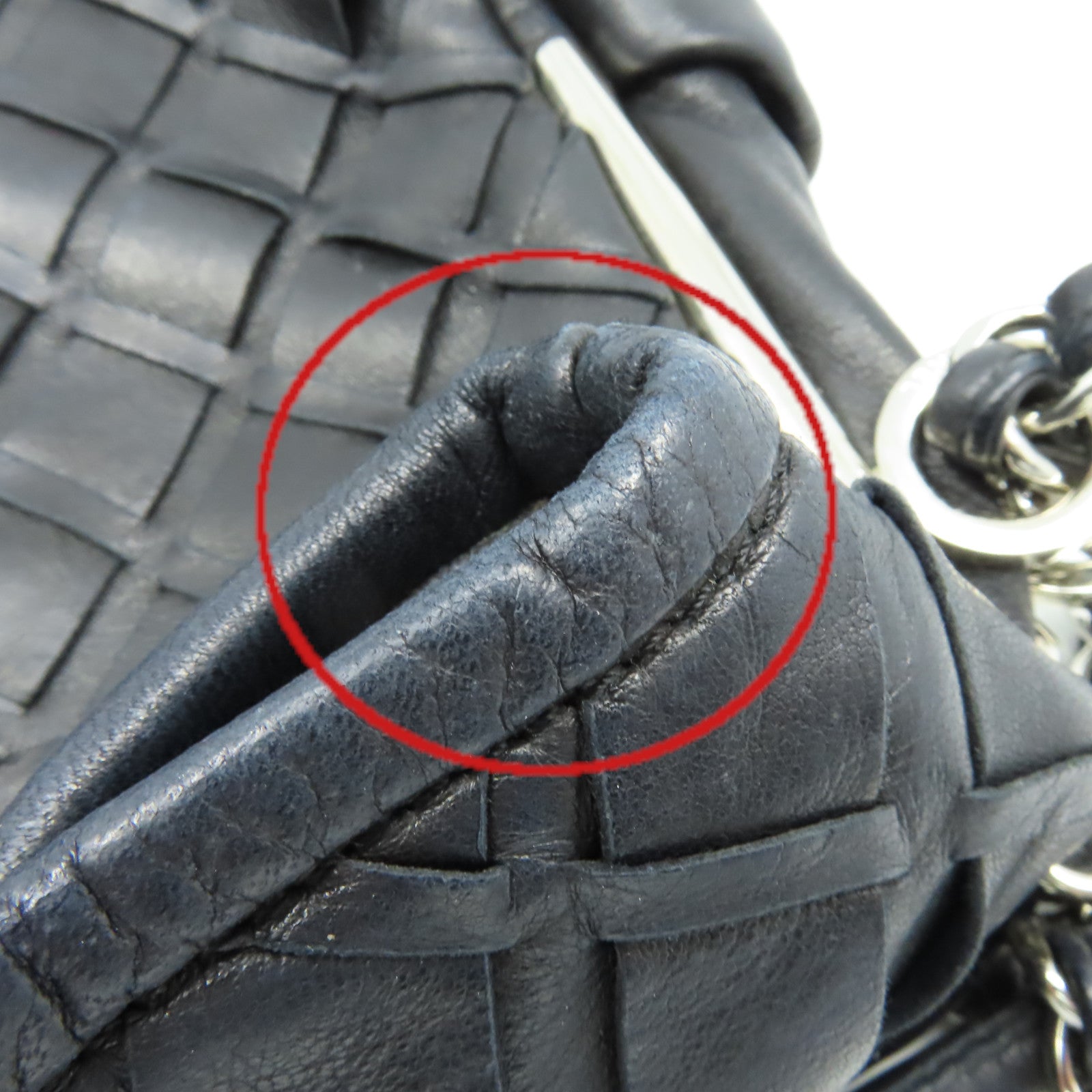 CHANEL 菱格羊皮皮革Shoulder Bag銀扣鏈帶肩背袋黑色