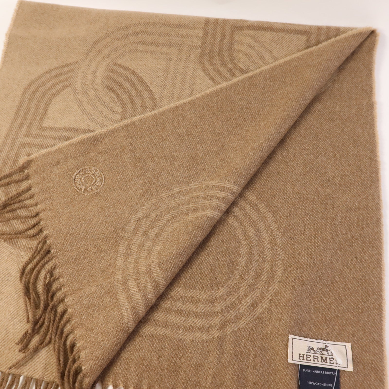HERMES 羊絨Muffler圍巾