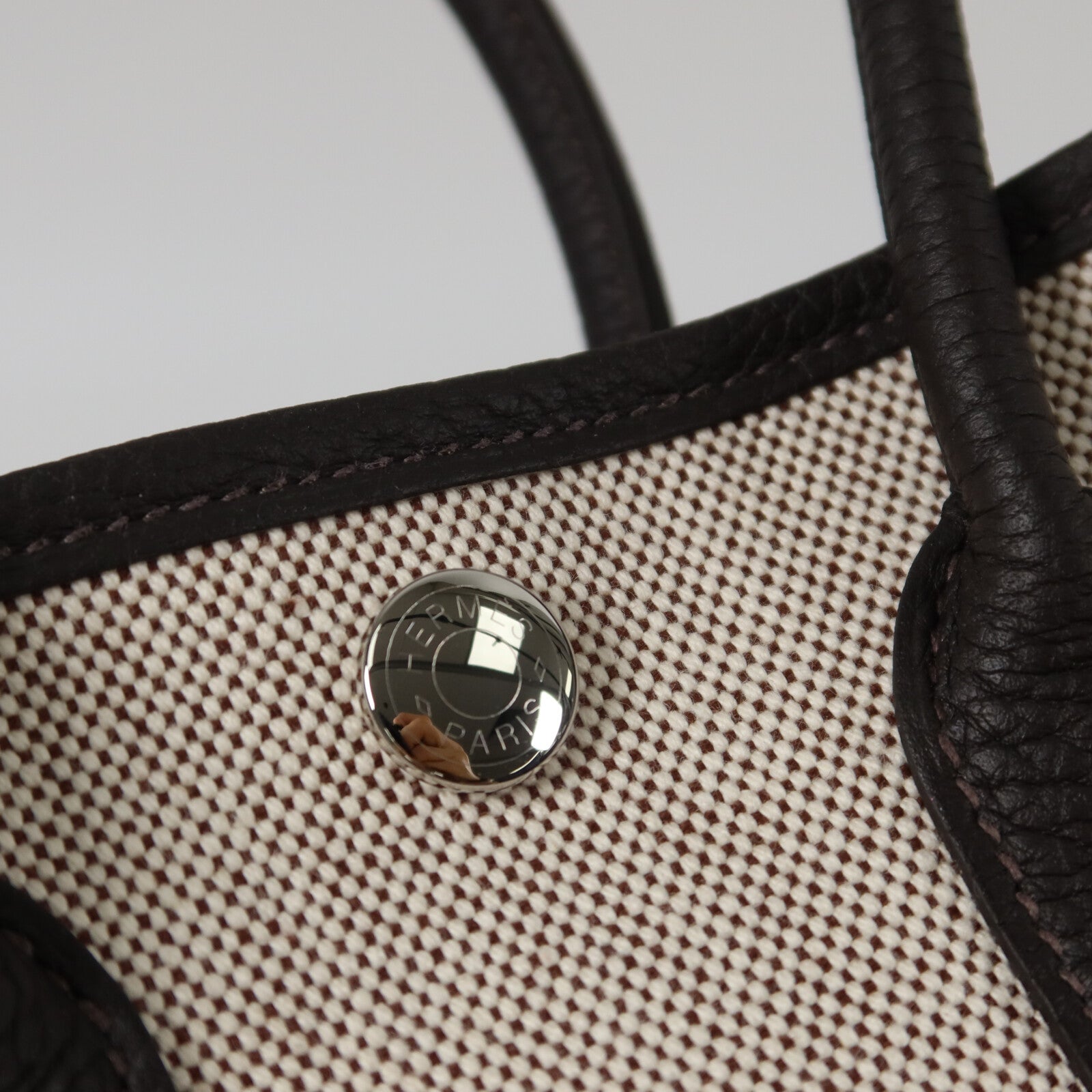 HERMES Toile H Mini Garden Party手挽袋