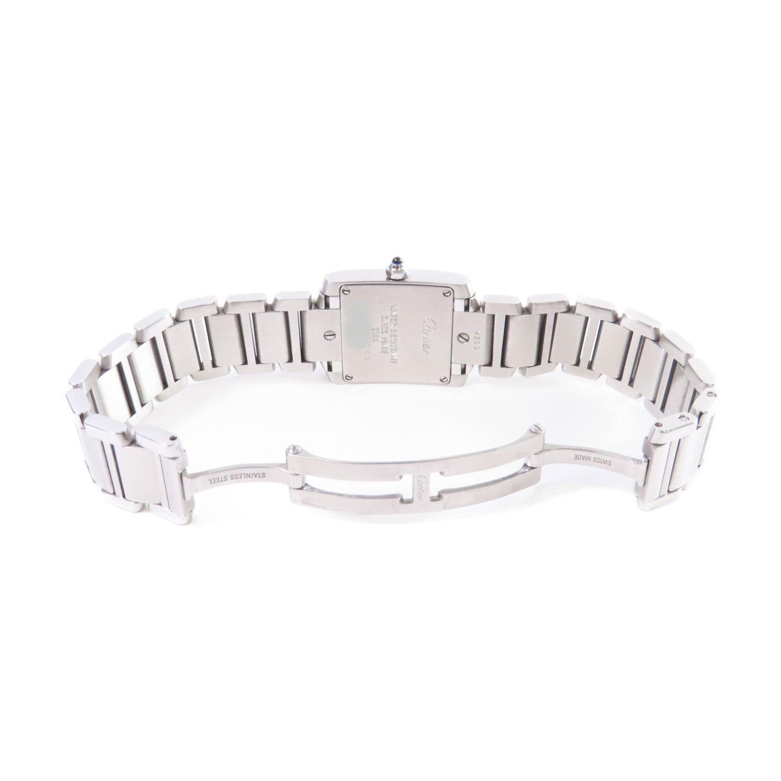CARTIER Tank Francaise Watch不鏽鋼石英機芯手錶白色