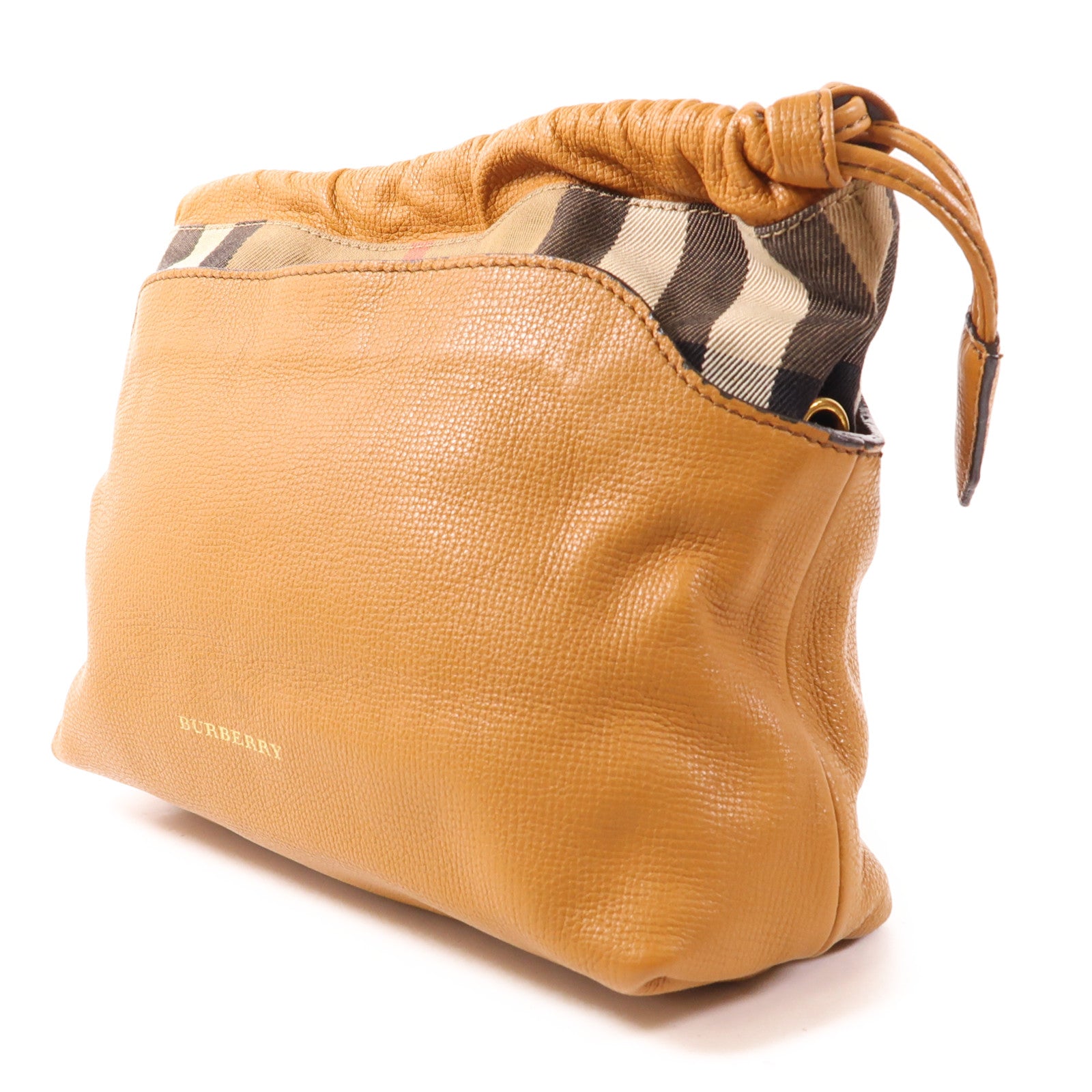BURBERRY 帆布/牛皮皮革Shoulder Bag金扣肩背袋