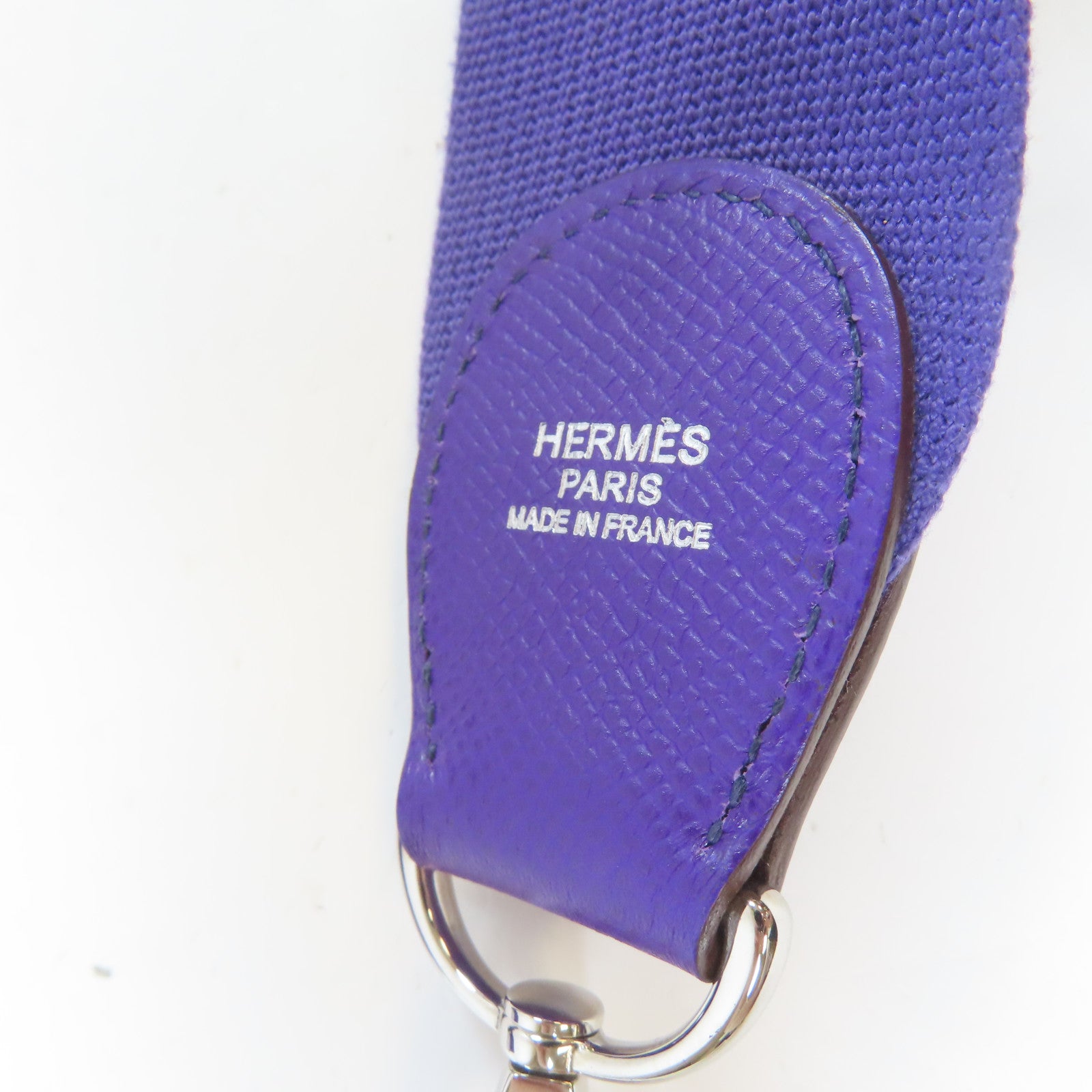 HERMES Epsom皮革Evelyne PM銀扣肩背袋紫色