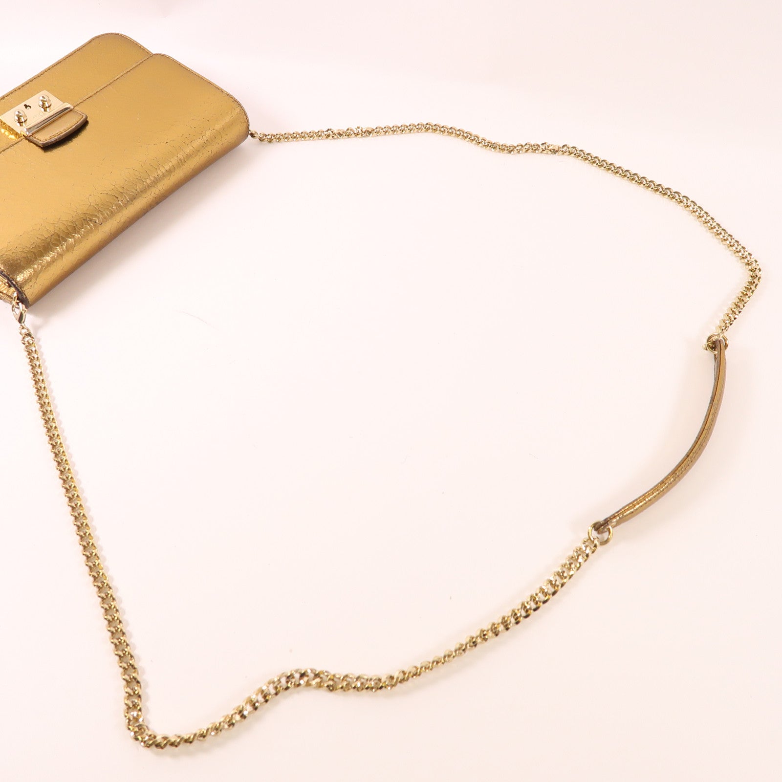 Dior 皮革Chain Shoulder金扣鏈帶肩背袋