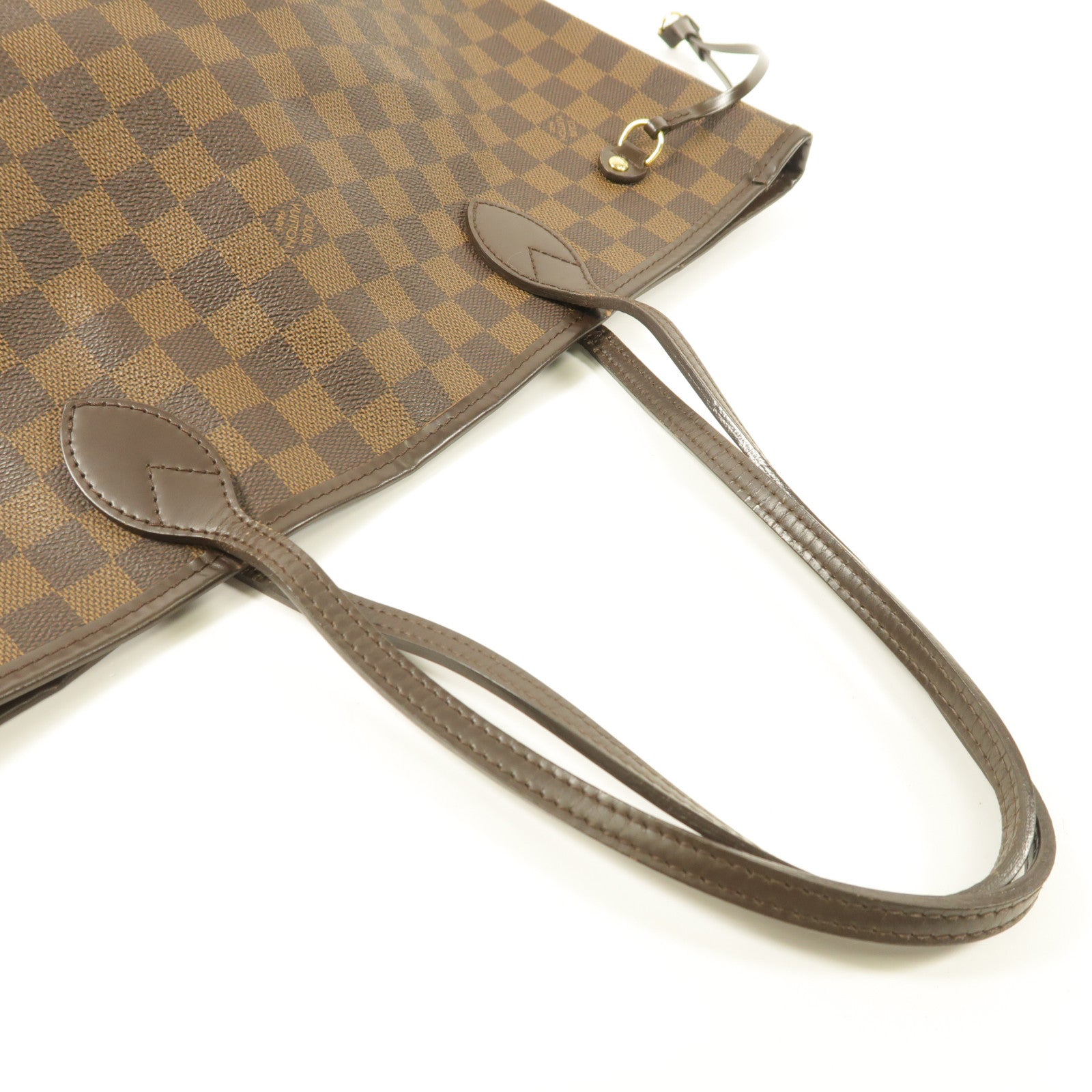LOUIS VUITTON Damier Neverfull MM金扣手挽袋/肩背袋