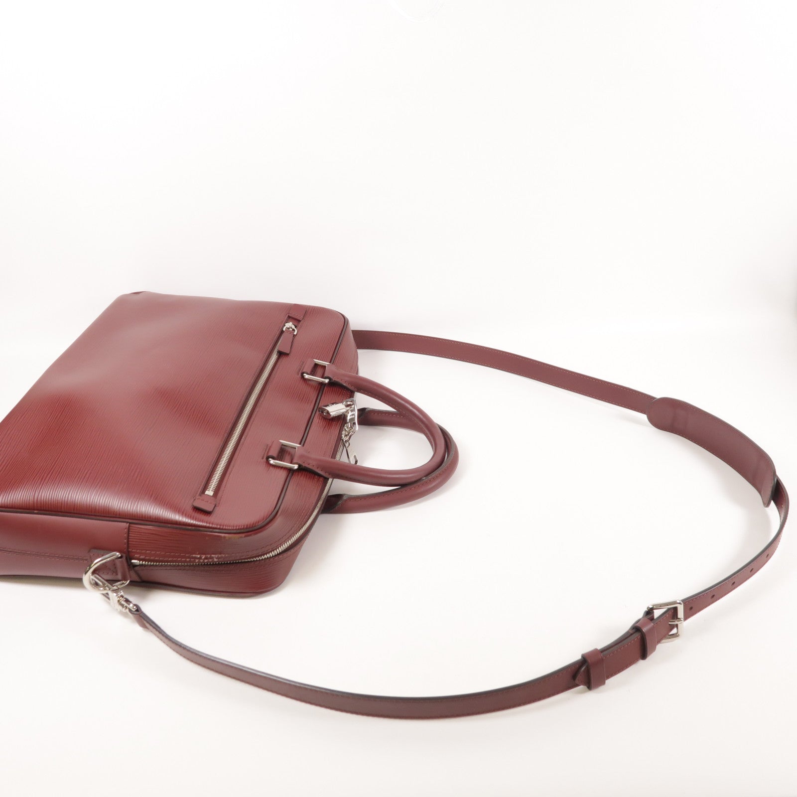 LOUIS VUITTON Epi PDB Porte銀扣手挽肩背兩用袋