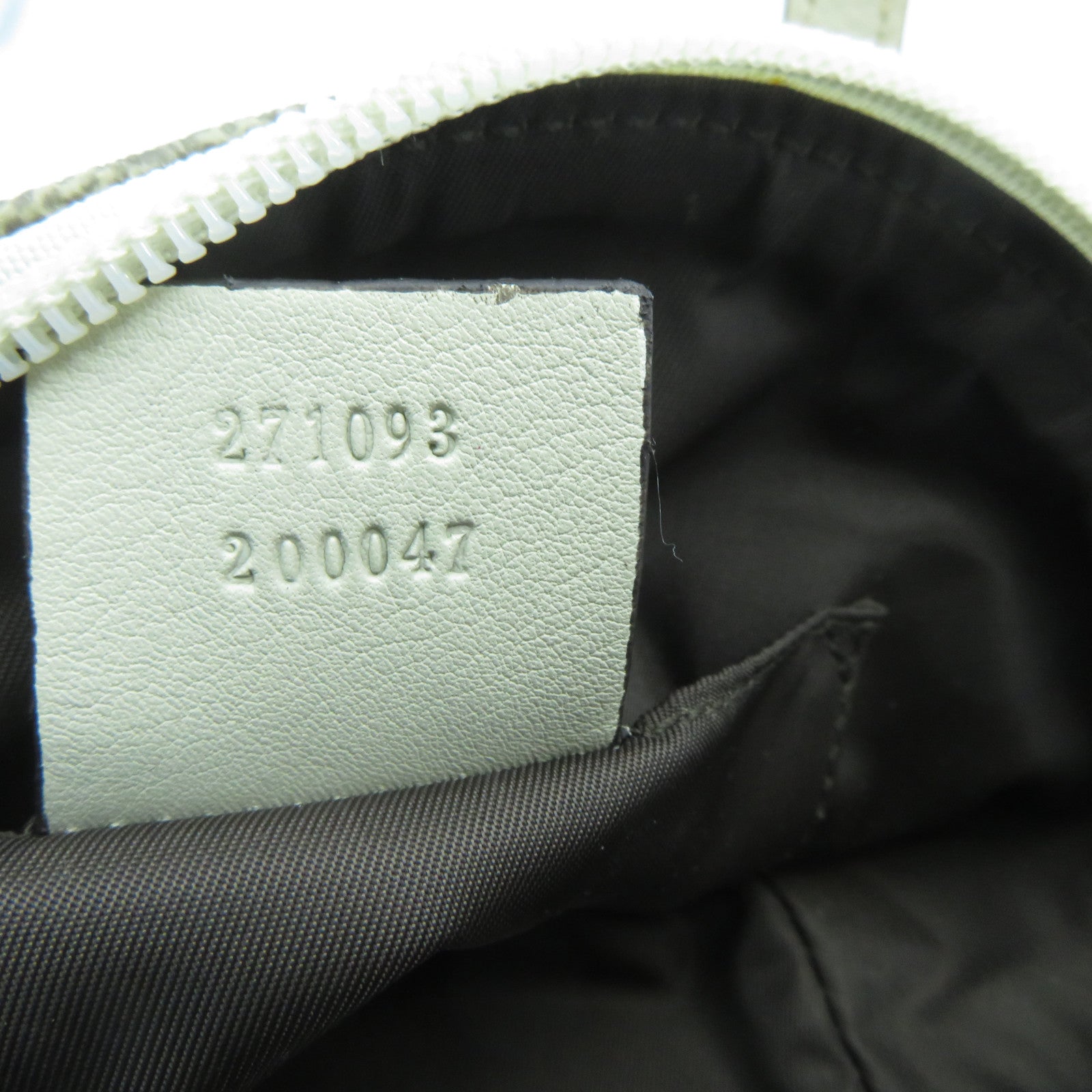 GUCCI 【激減優惠】塗層帆布Boston Bag銀扣手挽袋白色