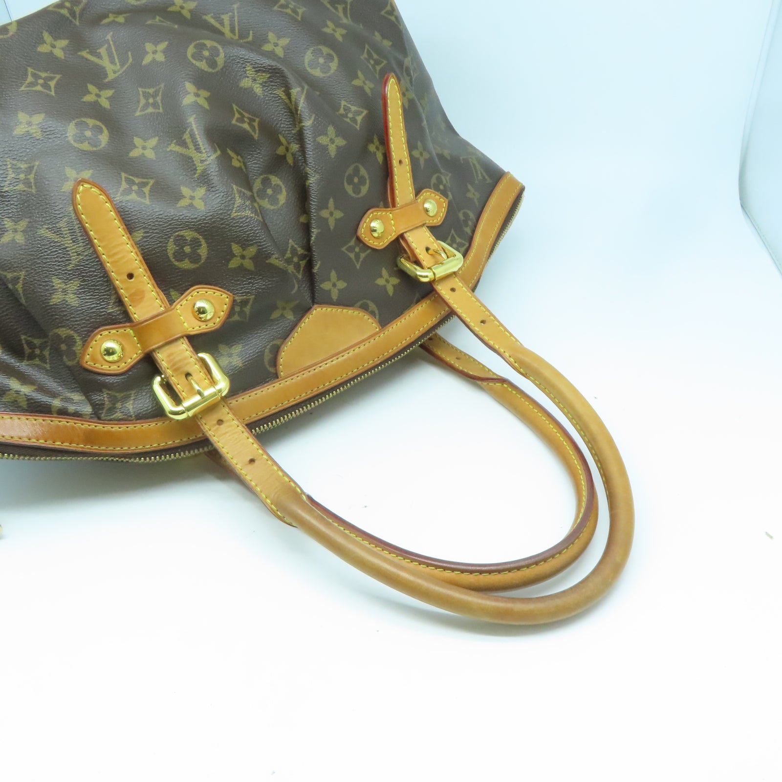 LOUIS VUITTON 【清倉大減價】Monogram Tivoli GM金扣肩背袋啡色