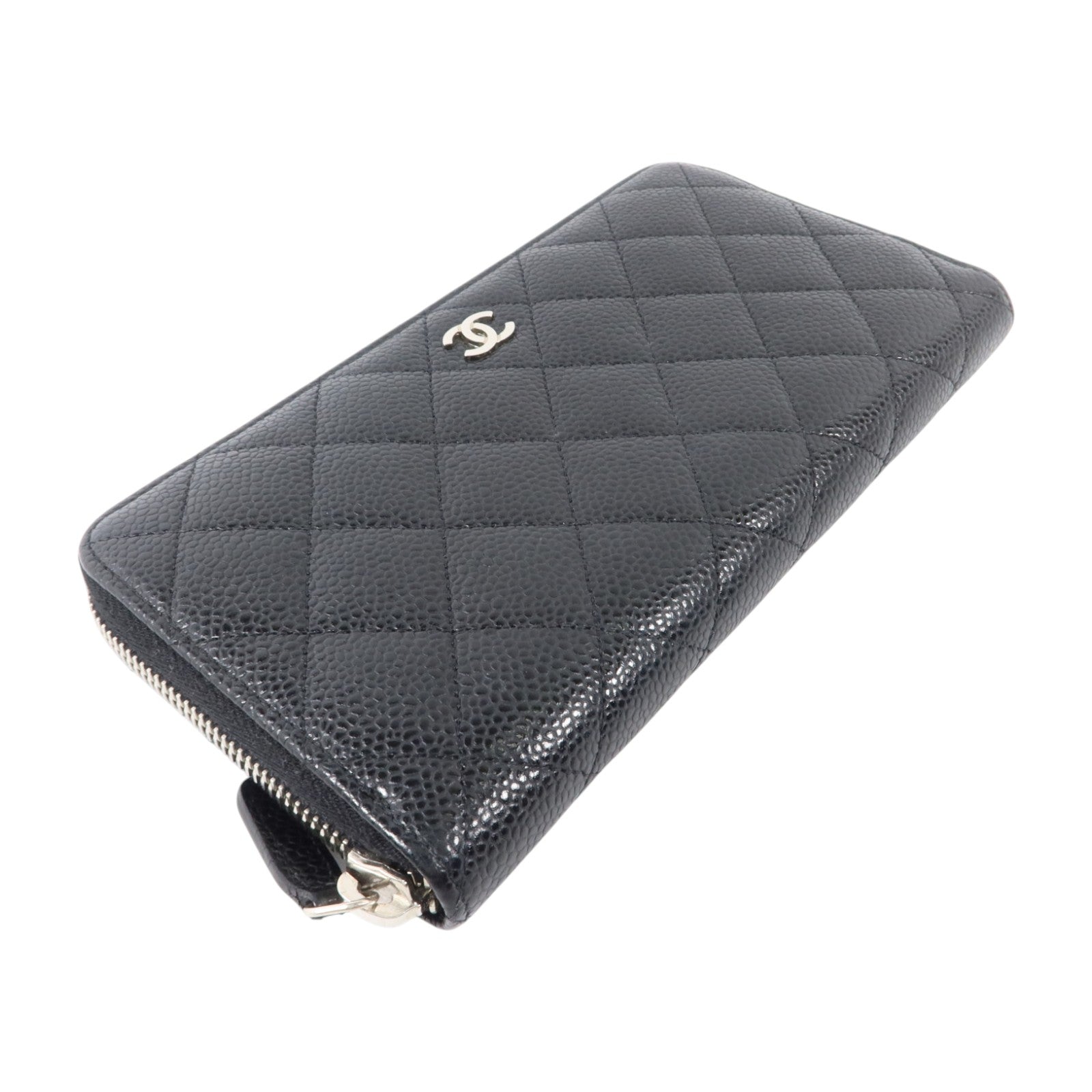 CHANEL 牛皮皮革Classic Long Zipped Wallet銀扣長錢包