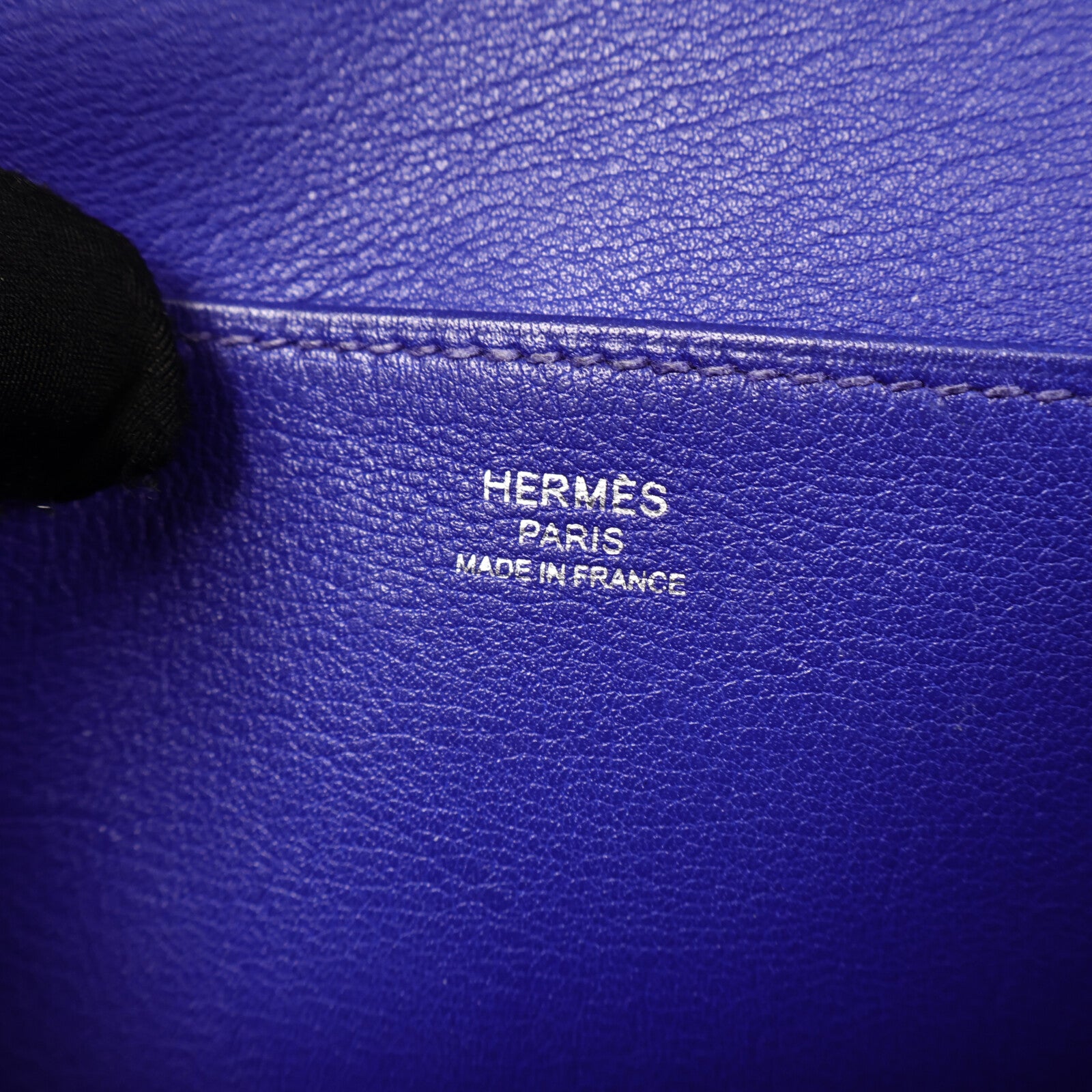 HERMES Swift皮革Mini Halzan手挽肩背兩用袋Bleu Electrique