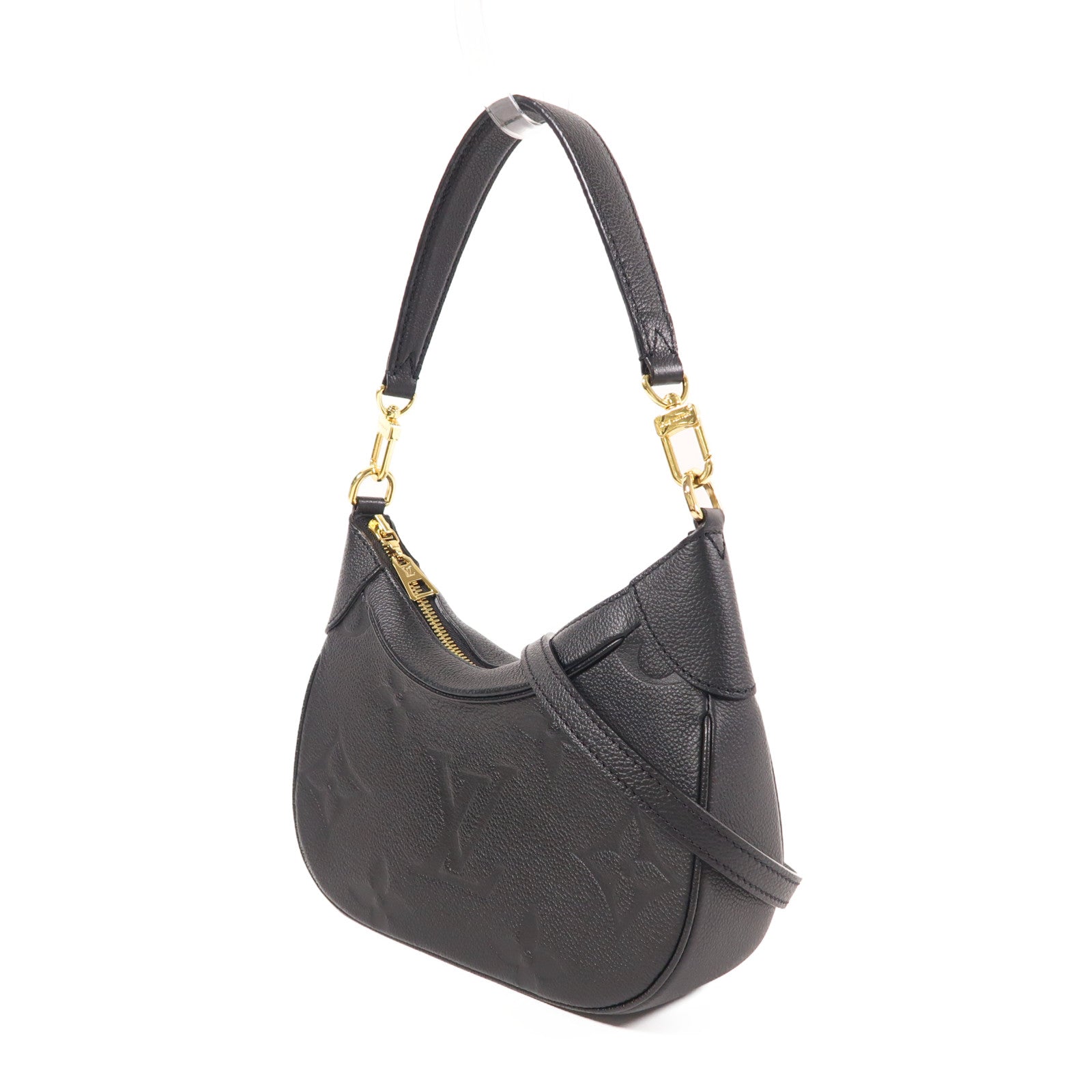 LOUIS VUITTON Monogram Empreinte Bagatelle金扣手挽肩背兩用袋