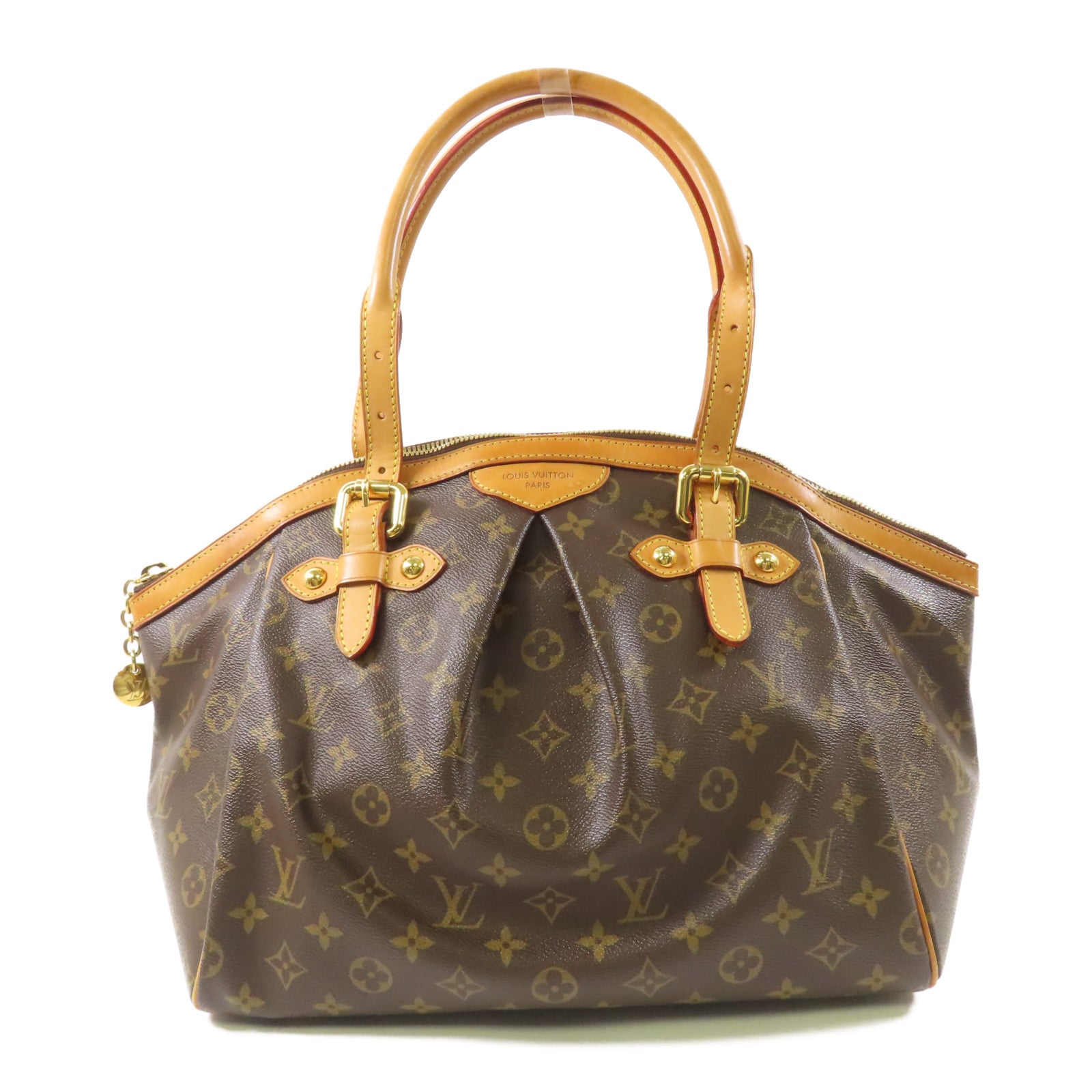LOUIS VUITTON Monogram Tivoli GM金扣肩背袋棕色