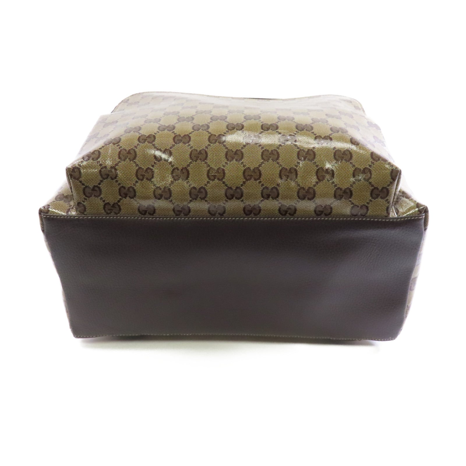 GUCCI 塗層帆布Backpack金扣背包棕色