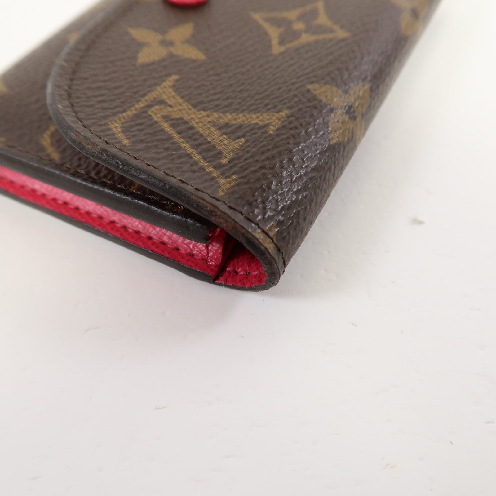 LOUIS VUITTON 【激減優惠】Monogram Rosalie金扣卡片套啡色/粉紅色