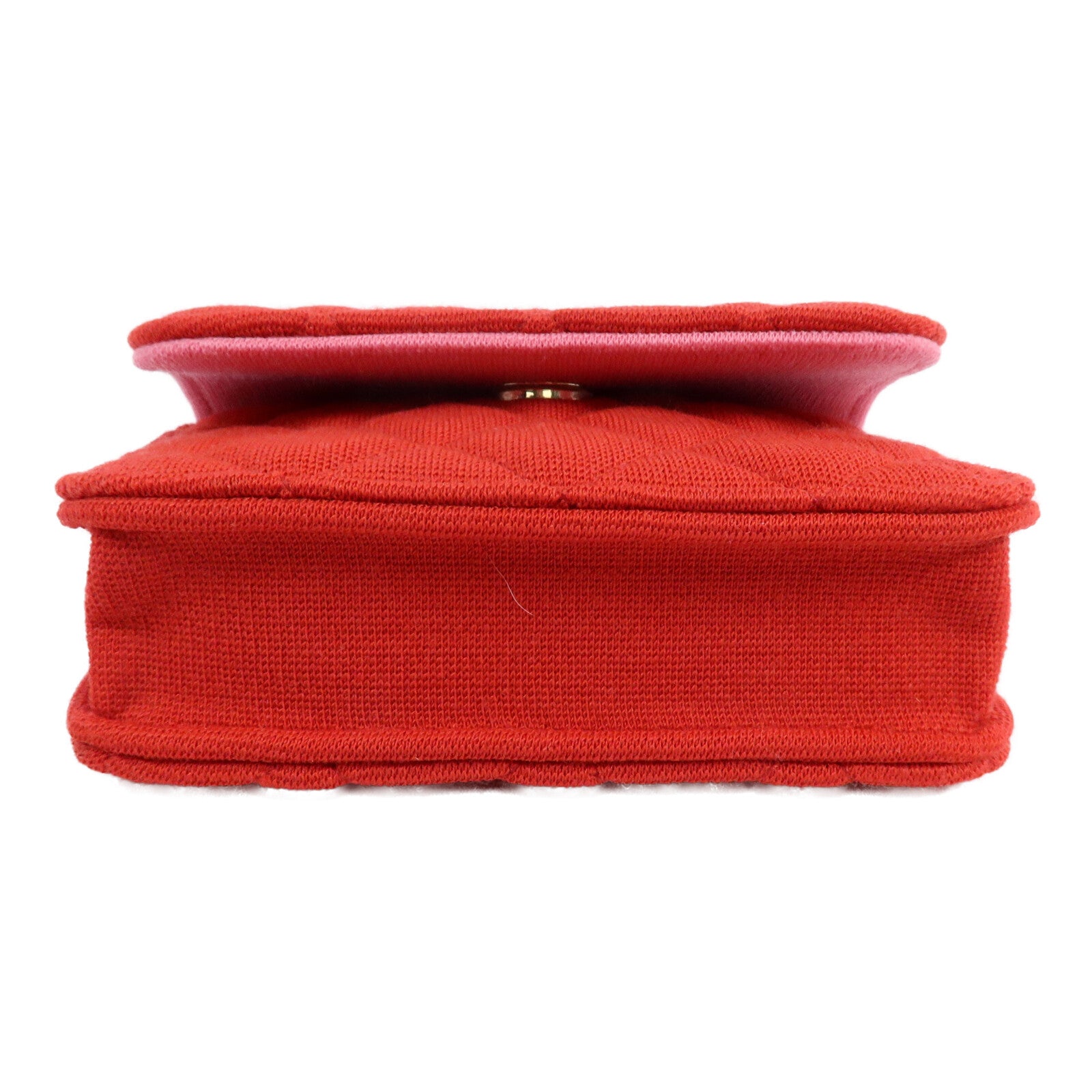CHANEL Jersey Fabric Mini Flap Clutch With Chain鏈帶肩背袋