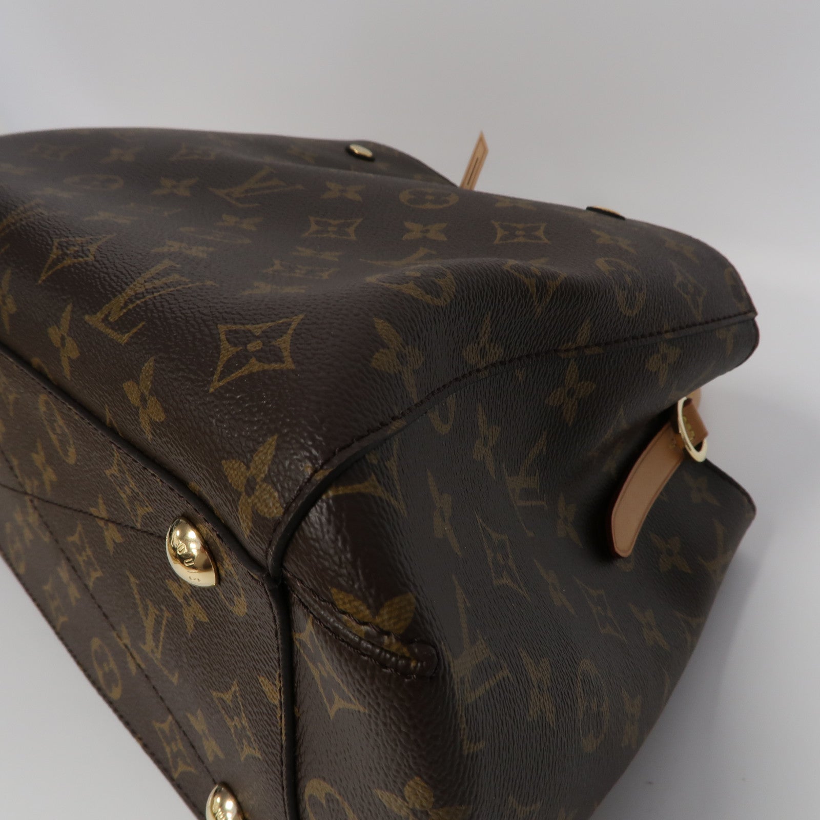 LOUIS VUITTON Monogram Montaigne金扣手挽肩背兩用袋啡色