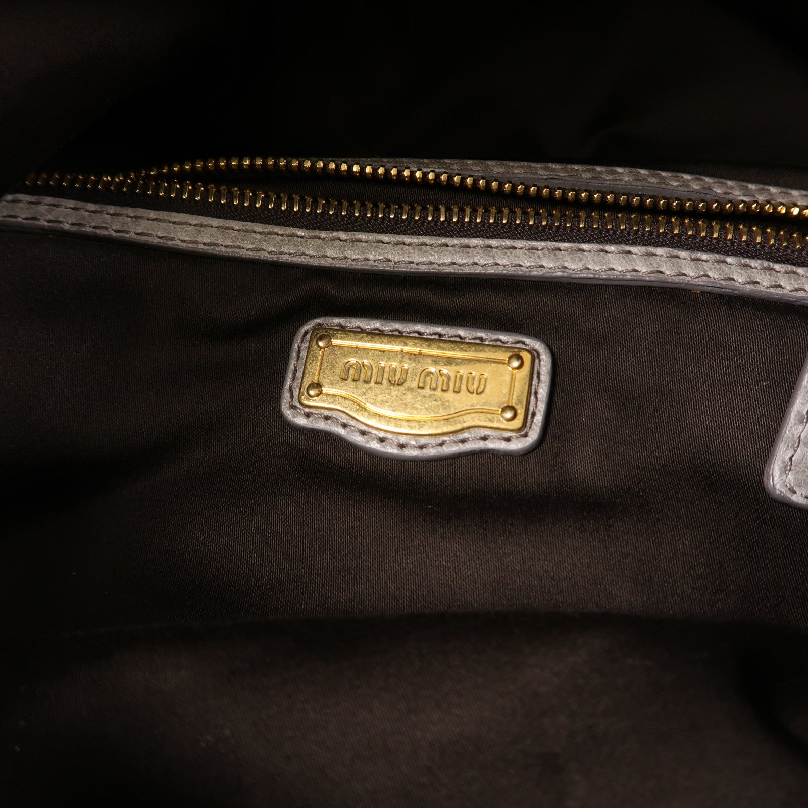 Miu Miu 牛皮皮革2 Way Shoulder金扣手挽肩背兩用袋