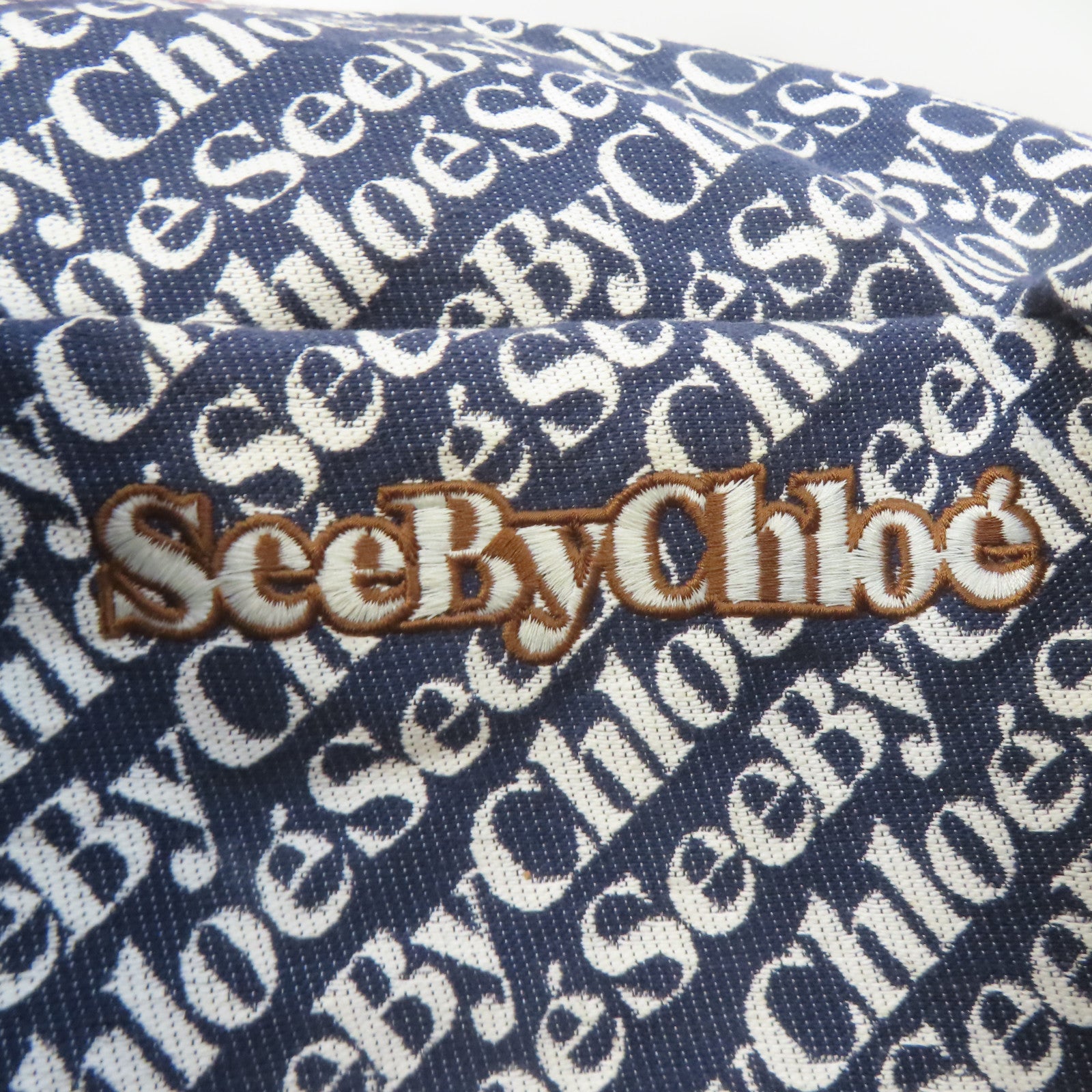 SEE BY CHLOE 【激減優惠】帆布Tote Shoulder Bag手挽肩背兩用袋藍色