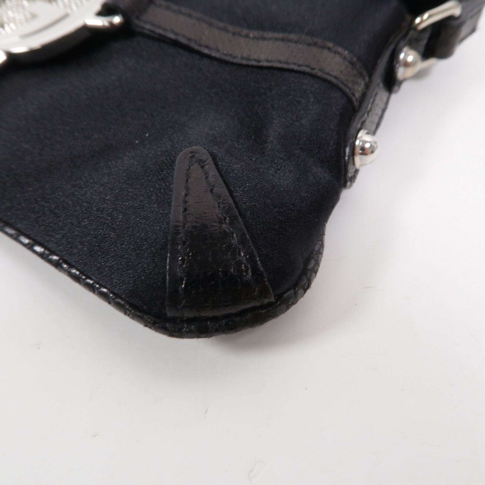 GUCCI 絲質/蜥蜴皮革Hand Bag手挽袋
