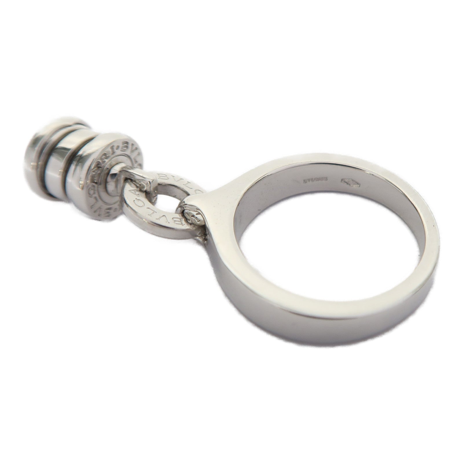 BVLGARI 18K白金Element Diamond Ring戒指US#4.5