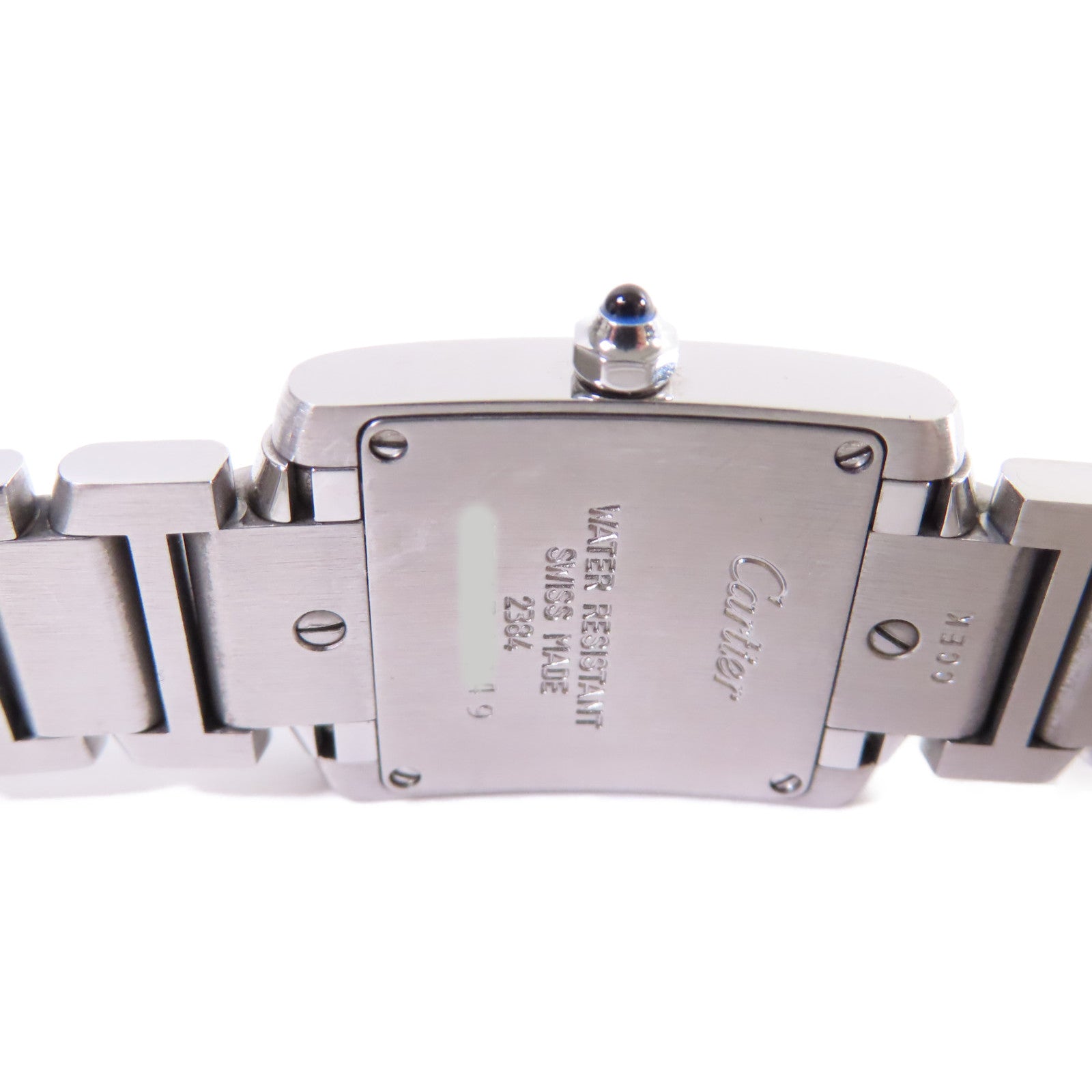 CARTIER Tank Francaise Watch不鏽鋼石英機芯手錶白色