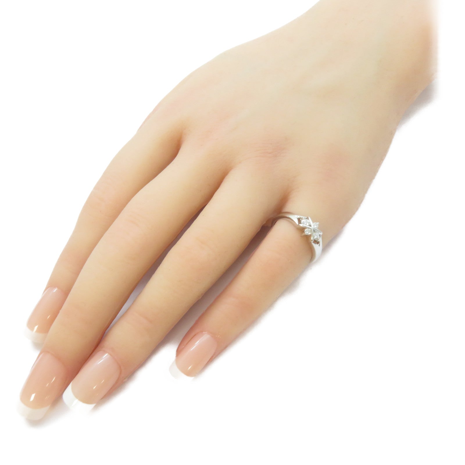 JEWELRY 【激減優惠】18K白金Diamond Ring 0.14ct鑽石戒指US#5.25