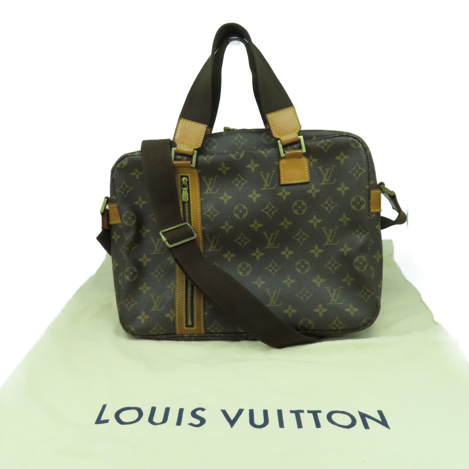 LOUIS VUITTON 【激減優惠】Monogram Sac Bosphore金扣手挽肩背兩用袋啡色