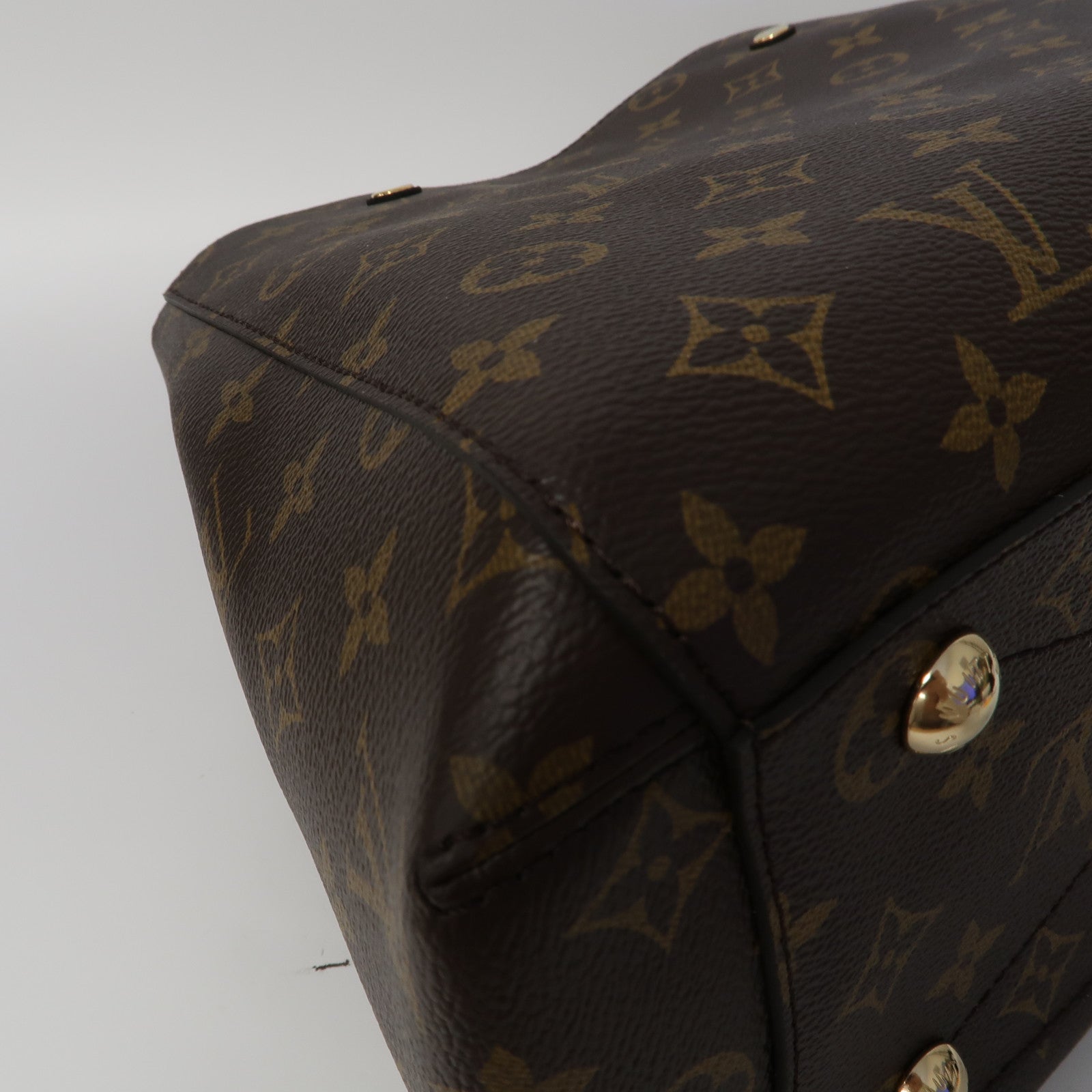 LOUIS VUITTON Monogram Montaigne金扣手挽肩背兩用袋啡色