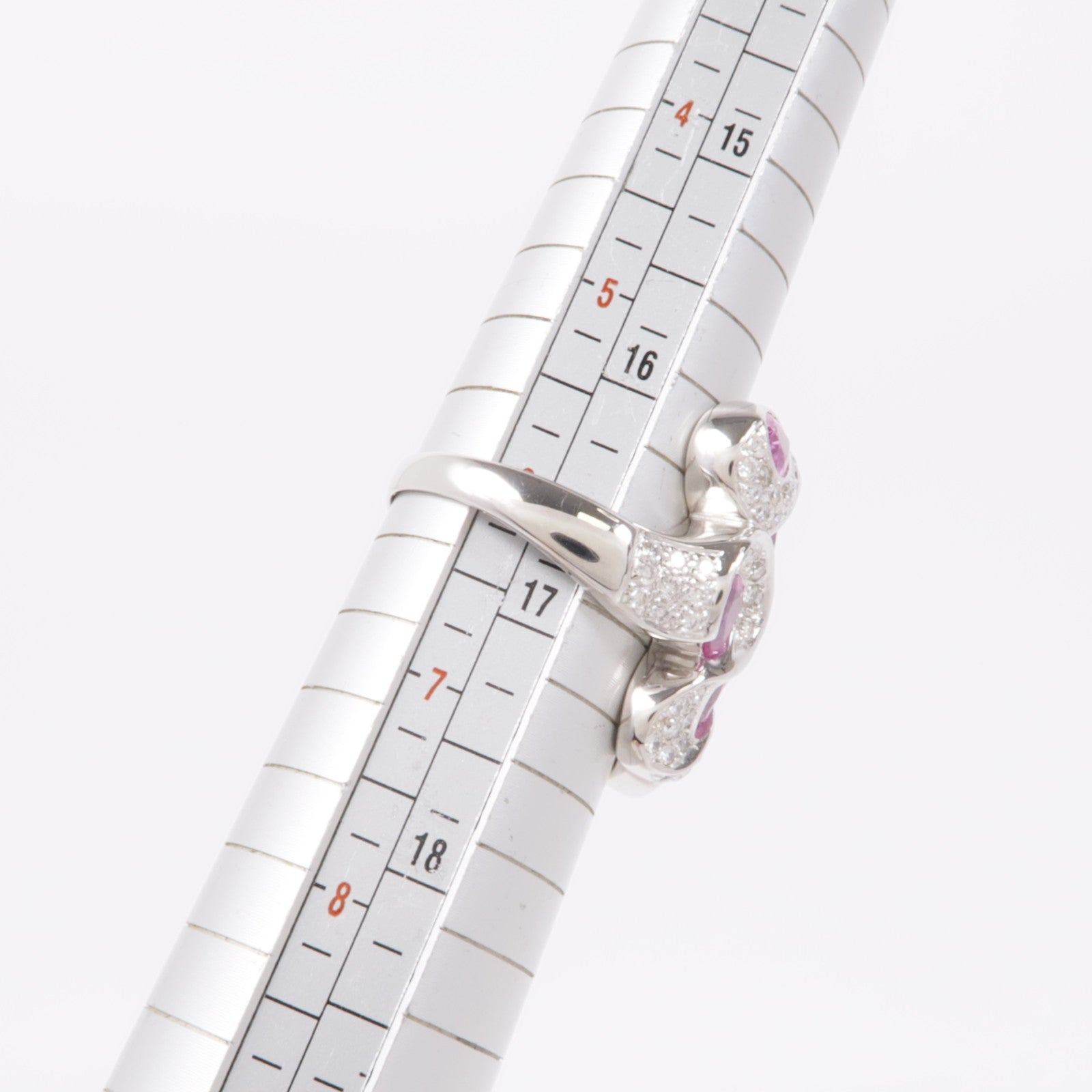 JEWELRY 18K白金Sapphire Ring 2.27ct紅寶石/0.53ct鑽石戒指US#6