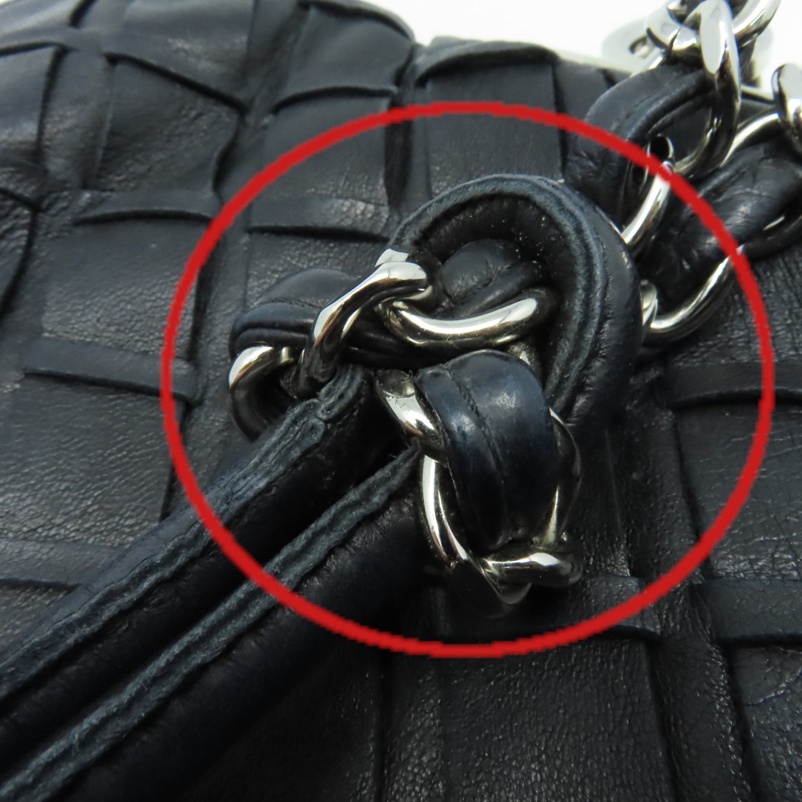 CHANEL 菱格羊皮皮革Shoulder Bag銀扣鏈帶肩背袋黑色