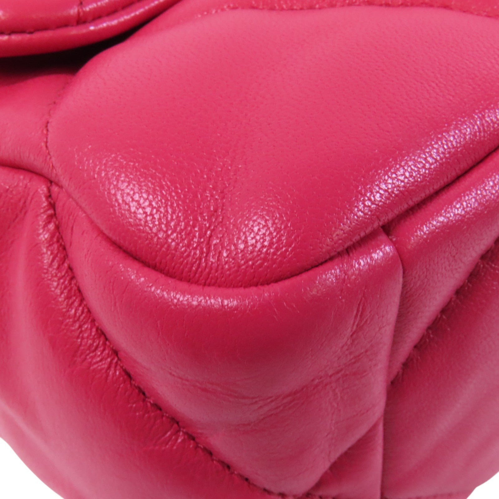 CHANEL 羊皮皮革C19金扣鏈帶手挽肩背兩用袋