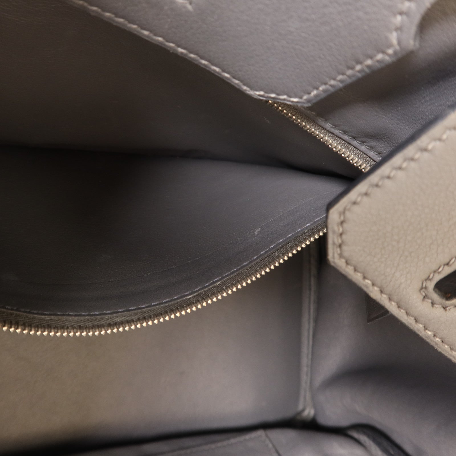 HERMES Swift皮革Birkin 30銀扣手挽袋Graphite