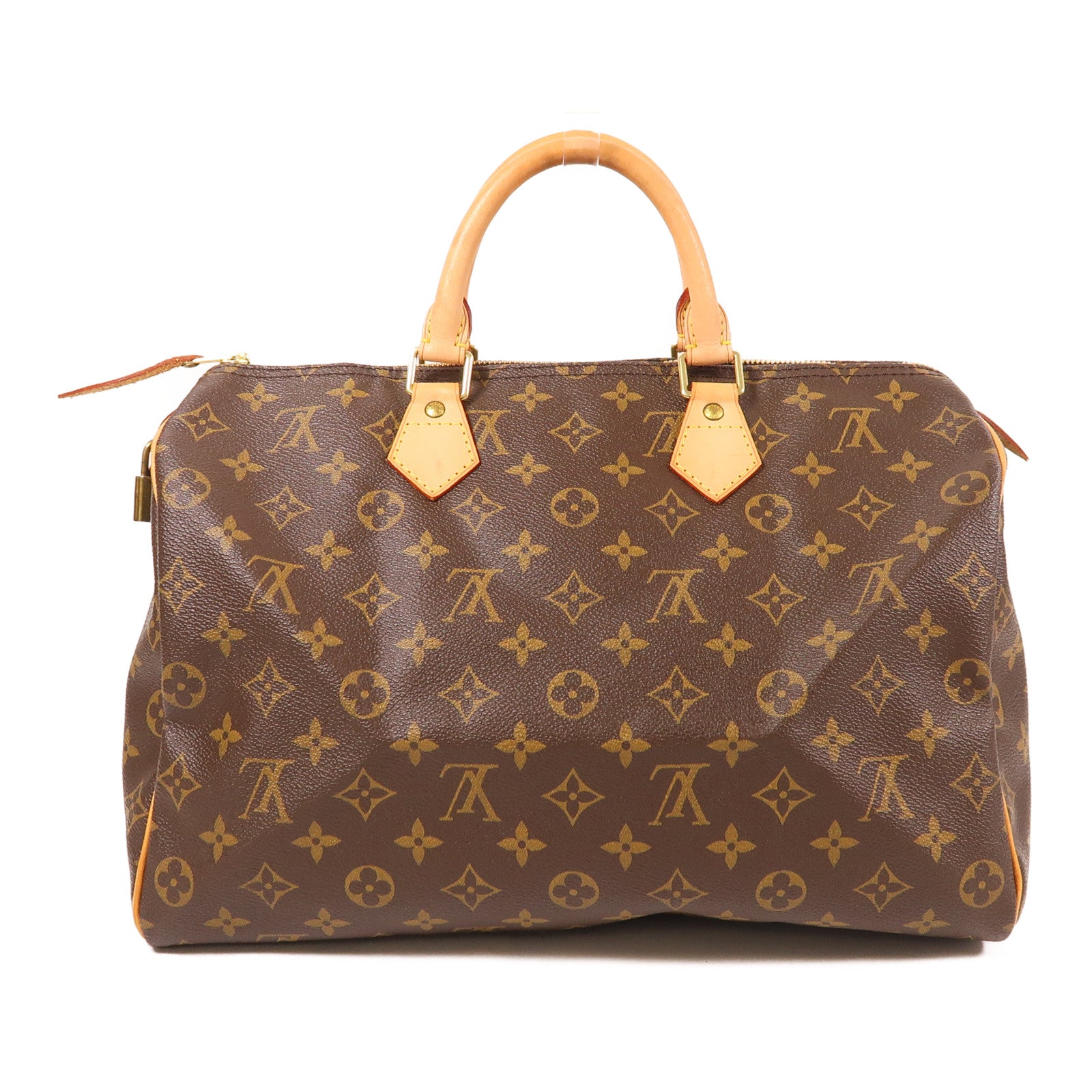 LOUIS VUITTON Monogram Speedy 35金扣手挽袋
