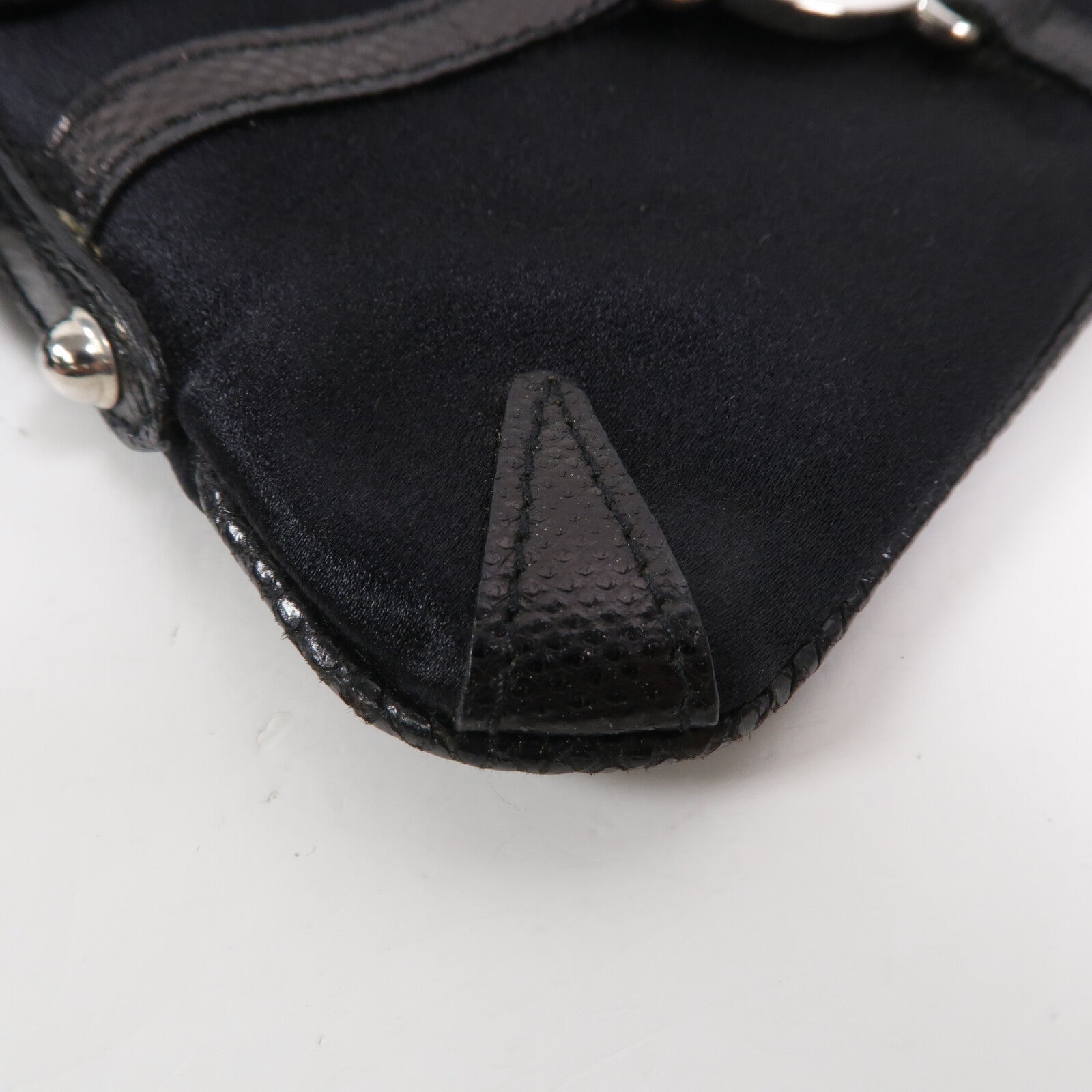 GUCCI 絲質/蜥蜴皮革Hand Bag手挽袋