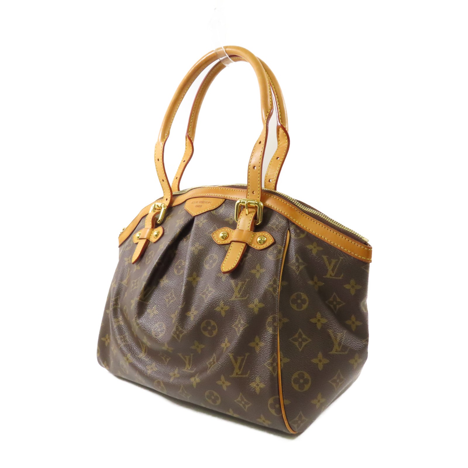 LOUIS VUITTON Monogram Tivoli GM金扣肩背袋棕色