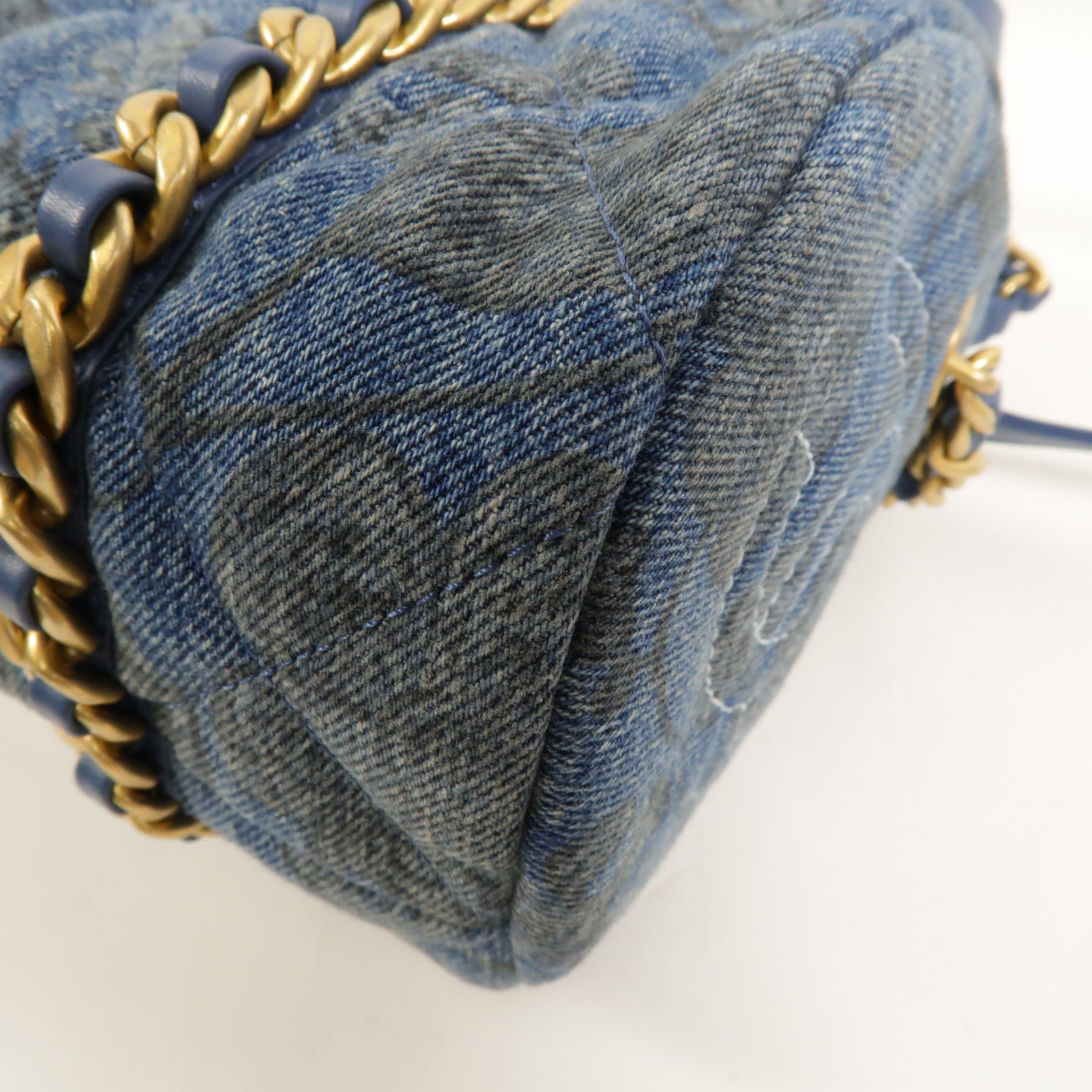 CHANEL Denim Boston Bowling Bag手挽肩背兩用袋