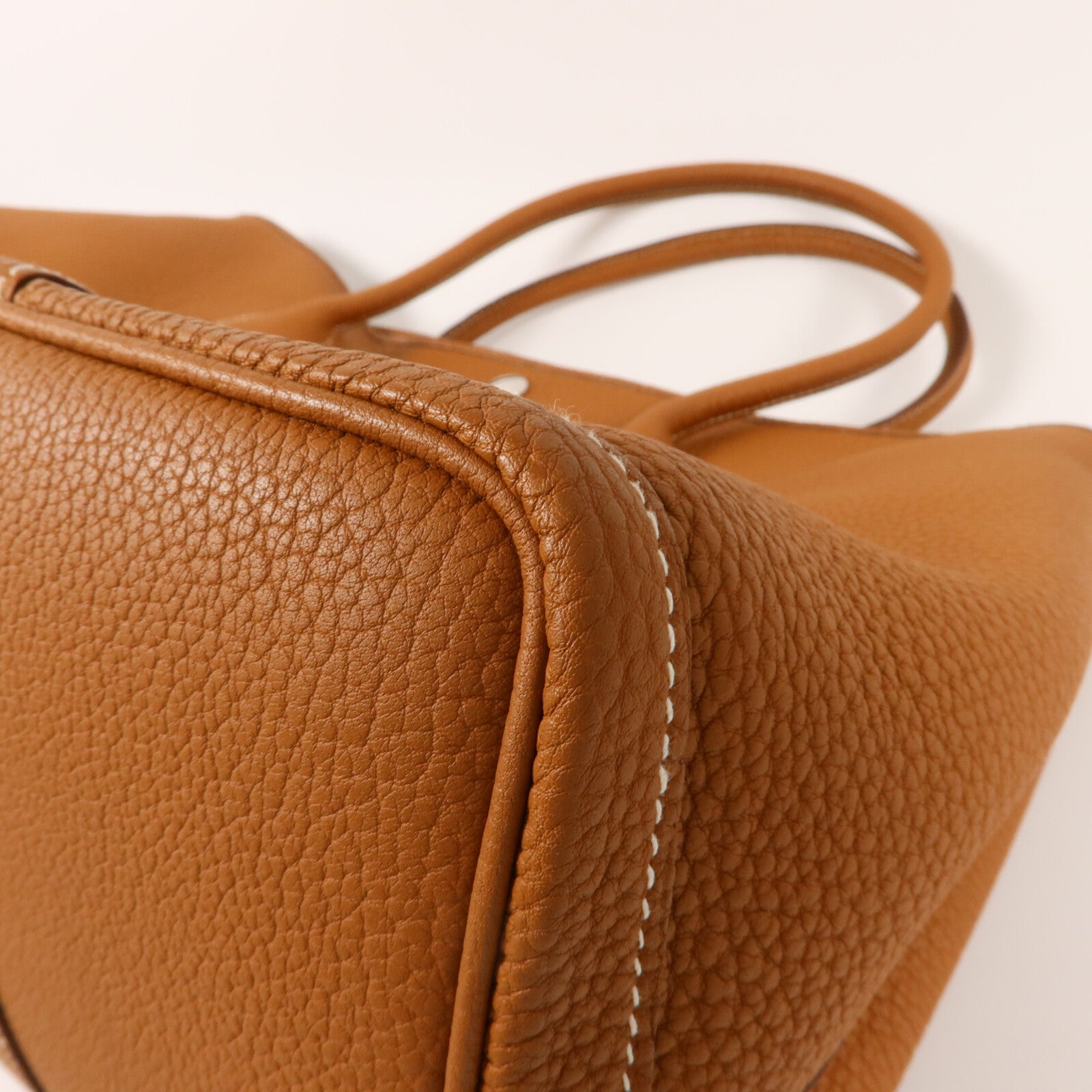 HERMES Negonda皮革Garden Party PM手挽袋Gold